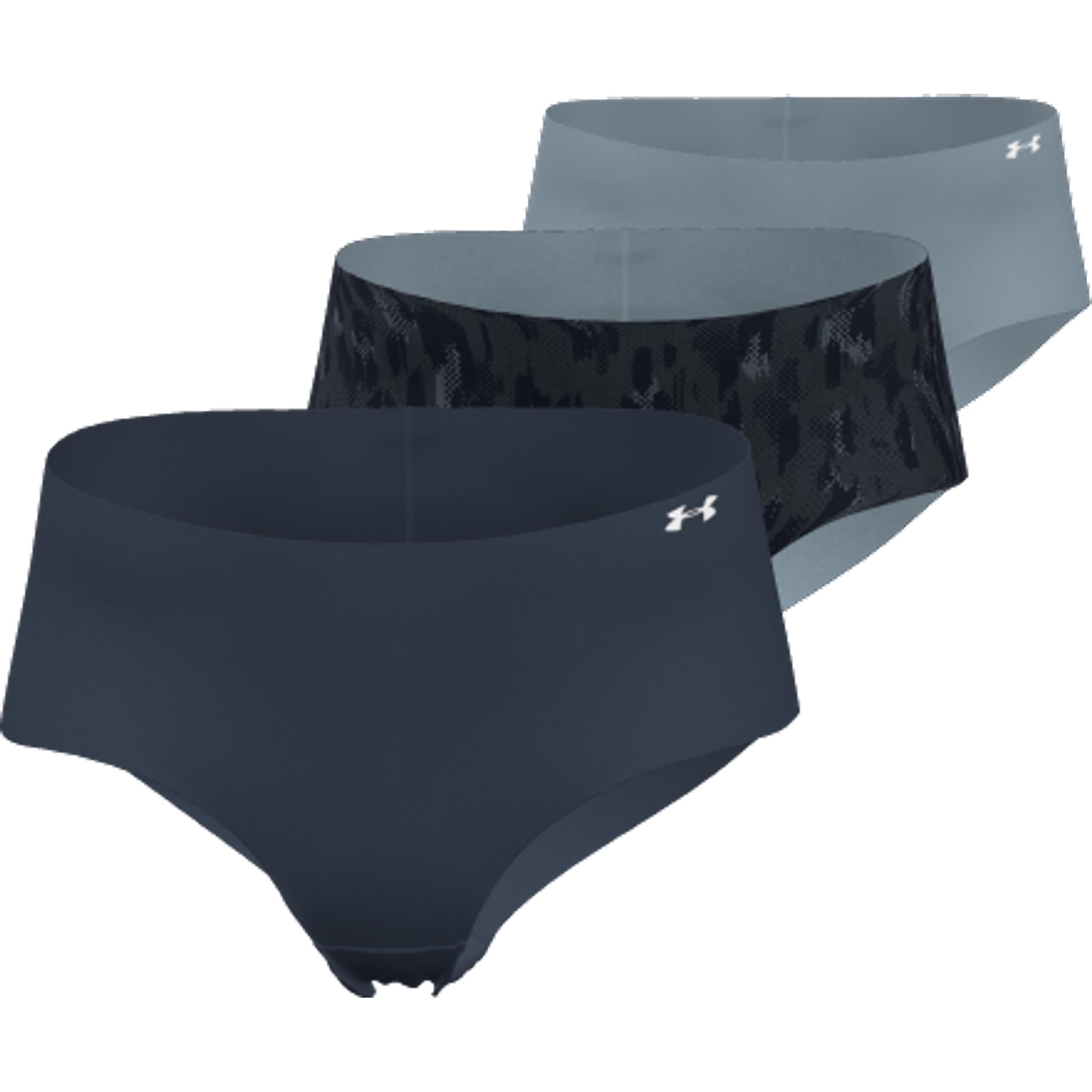 Under Armour Women's 3-Pack Pure Stretch No Show Hipster Underwear - Breathable Moisture-Wicking Comfort for All-Day Wear - Perfect for Workouts, Yoga & Everyday Use