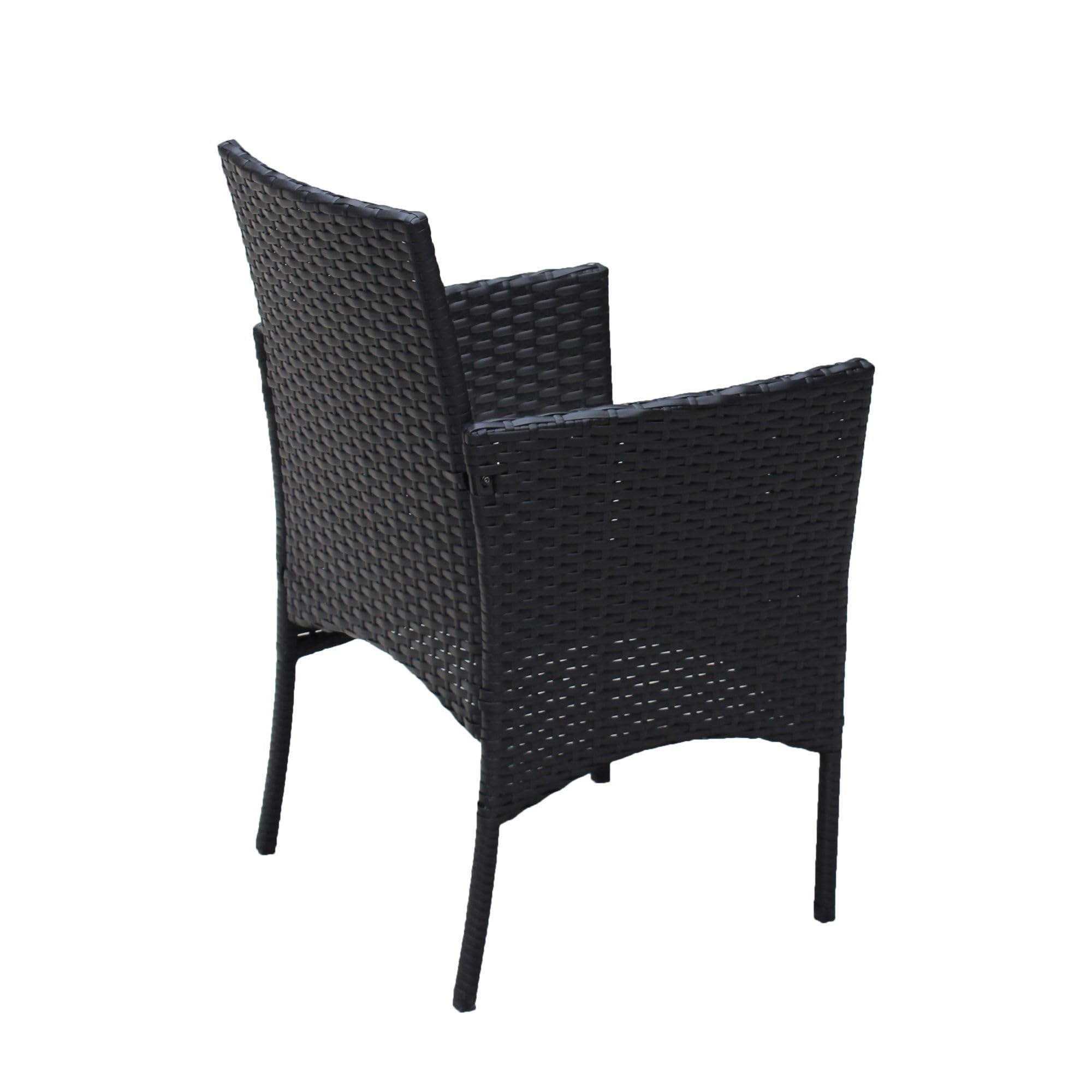 Rhomtree 4-Piece Outdoor Rattan Furniture Set - Patio Wicker Sofa Conversation Set with Coffee Table - Water-Resistant Beige Cushions - Perfect for Backyard, Porch, Garden, Poolside & Balcony - Indoor/Outdoor Use for Relaxation & Entertaining