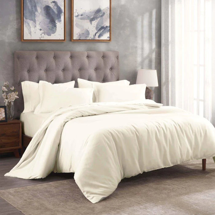 Premium 300 Thread Count Modal Duvet Cover Set - Soft & Breathable Beechwood Fabric - Perfect for Bedroom, Hotel, and Guest Room Comfort