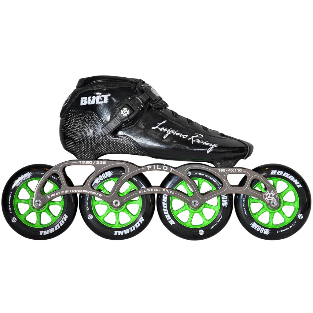 Luigino Bolt Pilot P51 Inline Speed Skates - Professional Racing Rollerblades for Adults - Perfect for Speed Skating Competitions & Outdoor Training