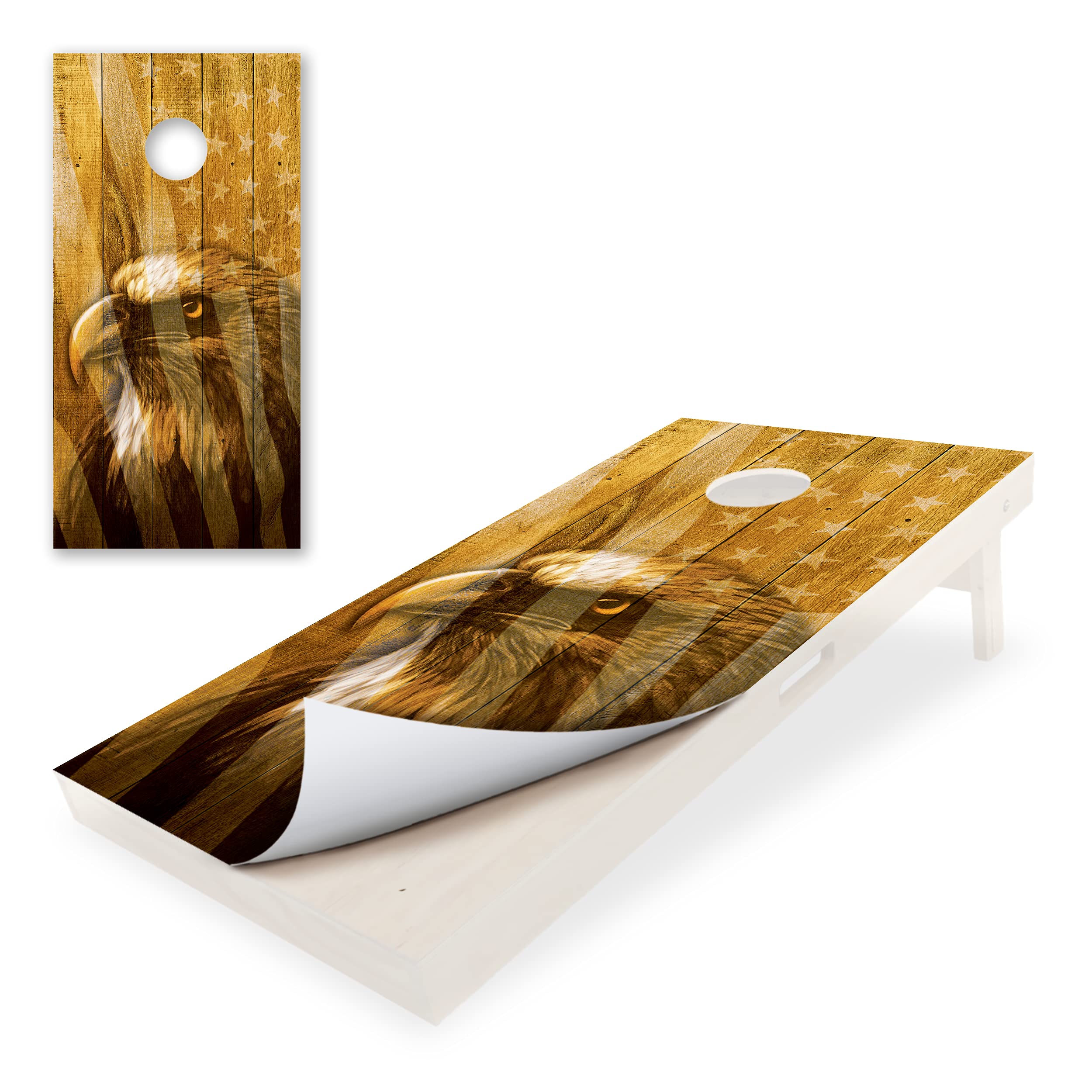 Premium Cornhole Board Wraps & Decals - 35+ Durable Laminated Vinyl Skins for Outdoor Bean Bag Toss Game - Waterproof & UV Resistant - Perfect for Tailgating, Backyard Parties, and Cornhole Tournaments