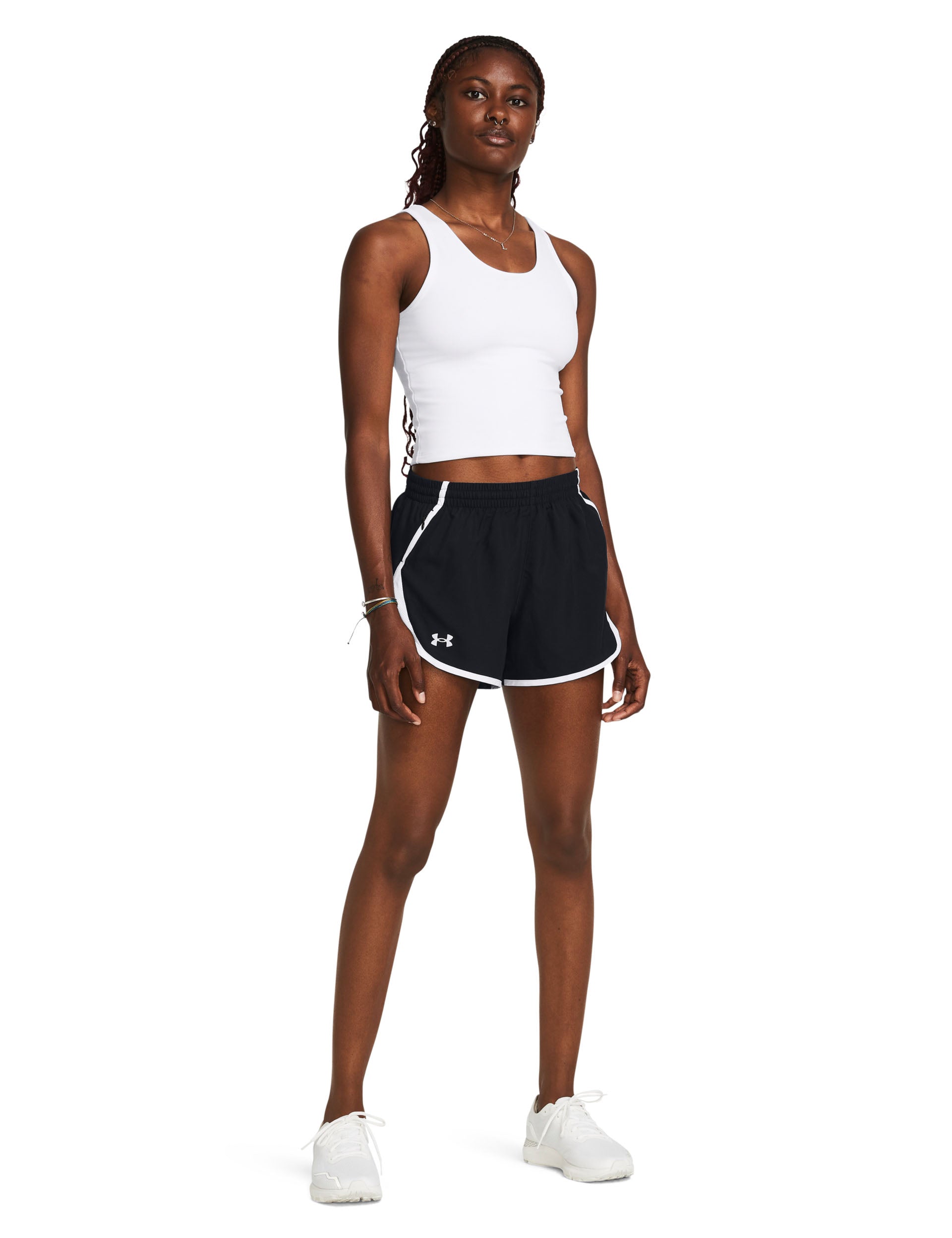 Fly By 3 Athletic Running Shorts for Men - Breathable Quick-Dry Workout Shorts in Black & White | Perfect for Gym, Jogging & Outdoor Sports