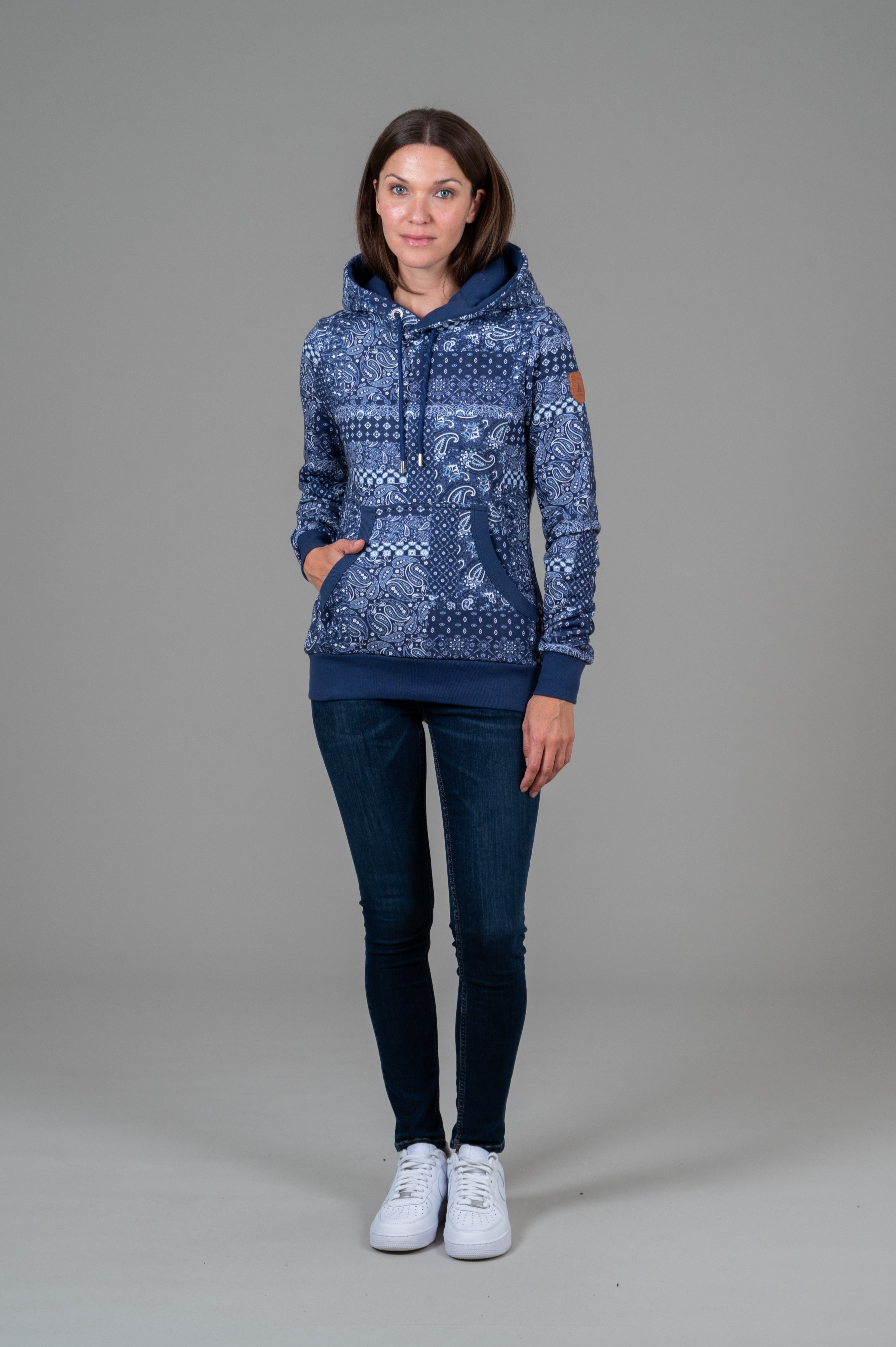 Arya Printed Hoodie Indigo - Stylish & Comfortable Pullover Sweatshirt for Men & Women | Perfect for Casual Wear, Street Fashion & Outdoor Activities
