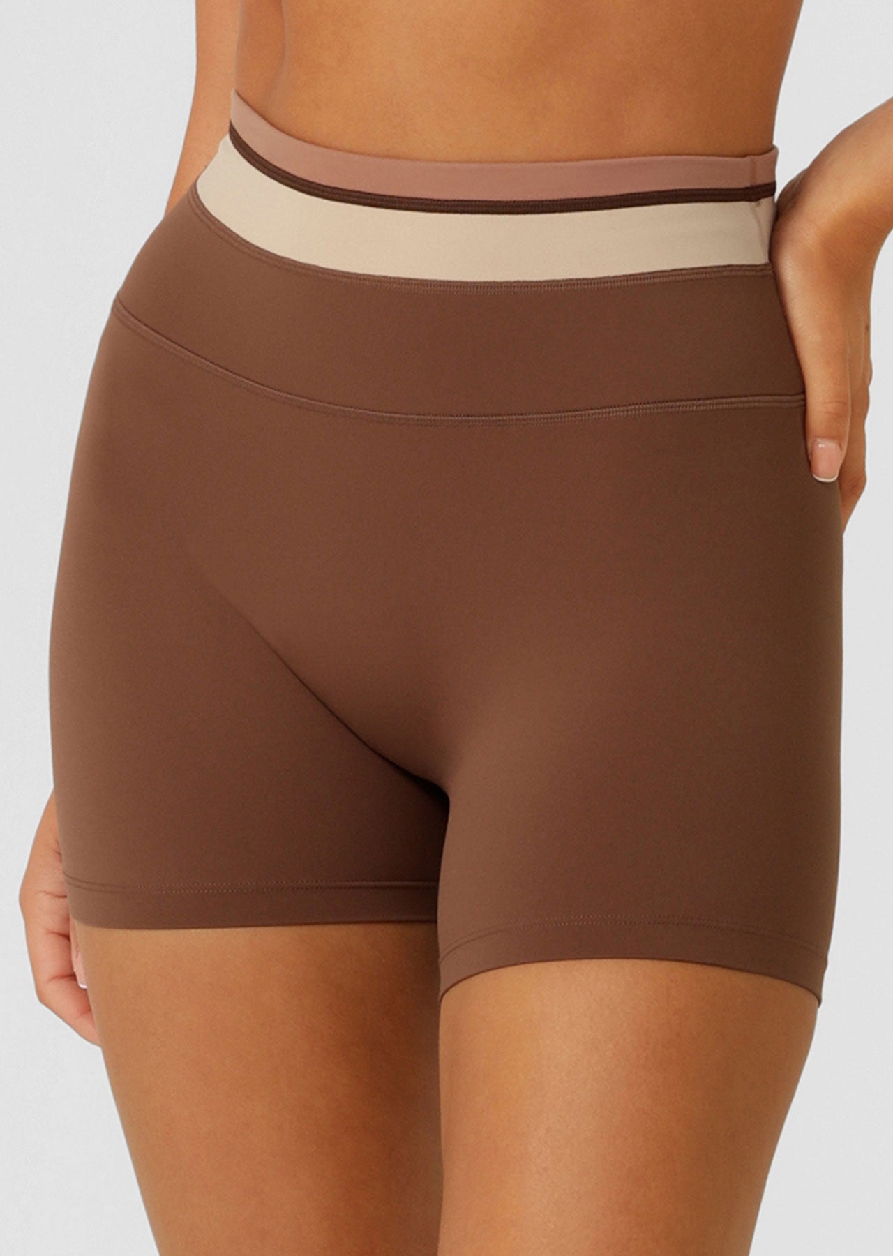 High Waist Tone On Tone Sports Bike Shorts for Women - Breathable & Quick-Dry Cycling Shorts - Perfect for Gym, Running, Yoga & Outdoor Activities