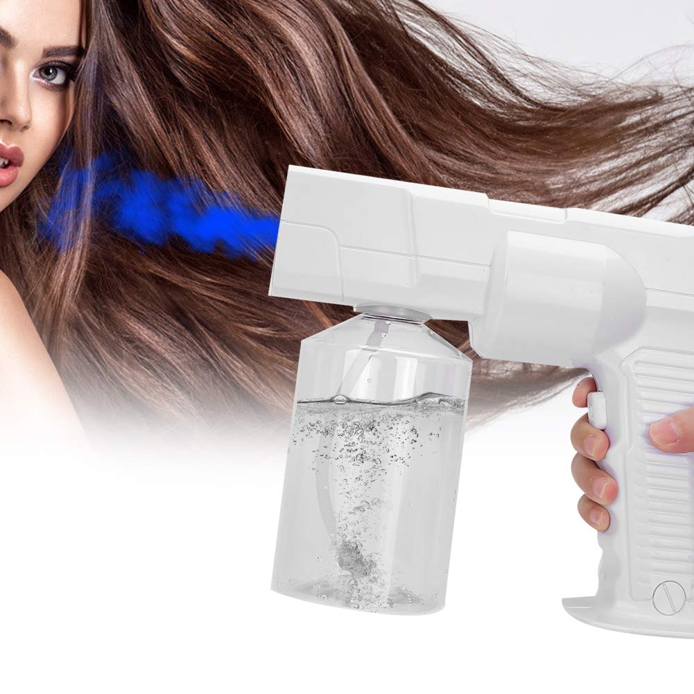 Dioche Blue Light Nano Spray Gun Steamer with Fast Mist Output - Hair Moisturizing & Nourishing Steam Sprayer | Intelligent Heat Dissipation for Salon & Home Hair Care | Perfect for Dry/Damaged Hair Treatment & Scalp Hydration