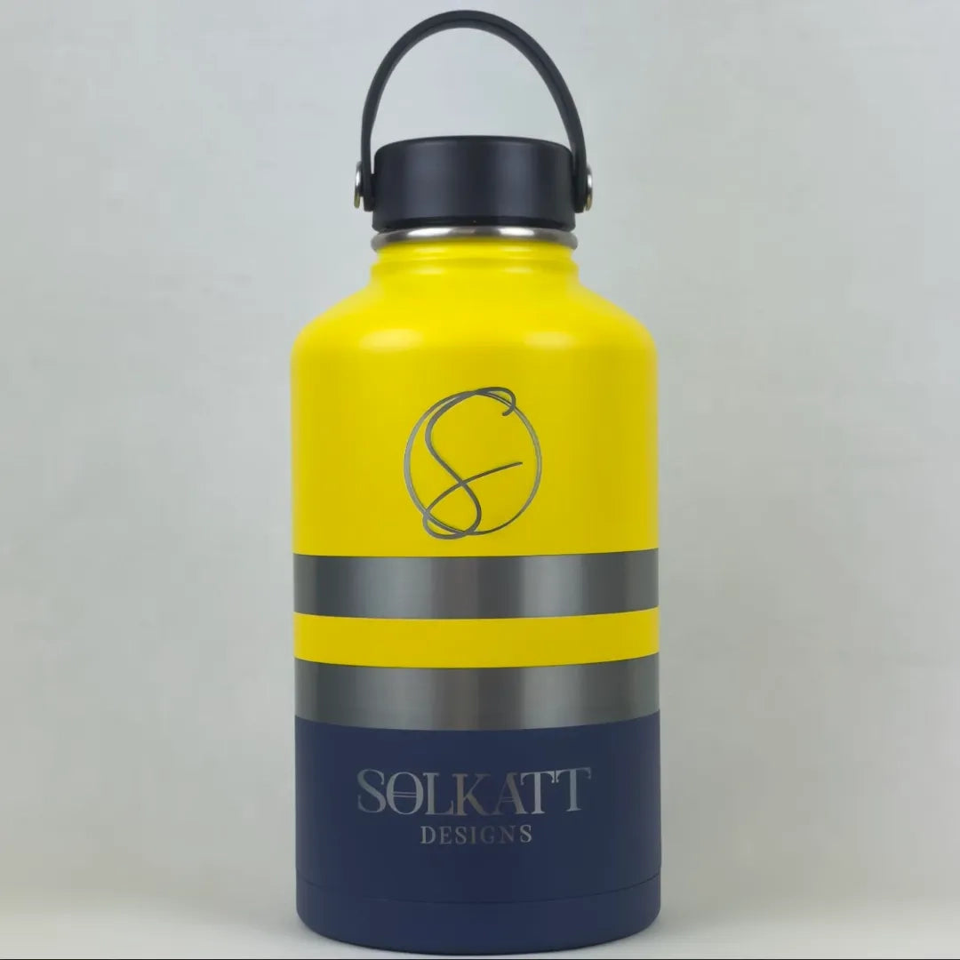 64oz Stainless Steel Insulated Water Bottle for Tradies - 1.9L Leak Proof Thermos | Perfect for Construction Sites, Workouts & Outdoor Adventures