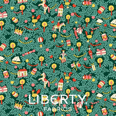 Liberty Fabrics Festive Fair Toy Tree - Christmas Holiday Decorations for Home, Party & Gift Giving