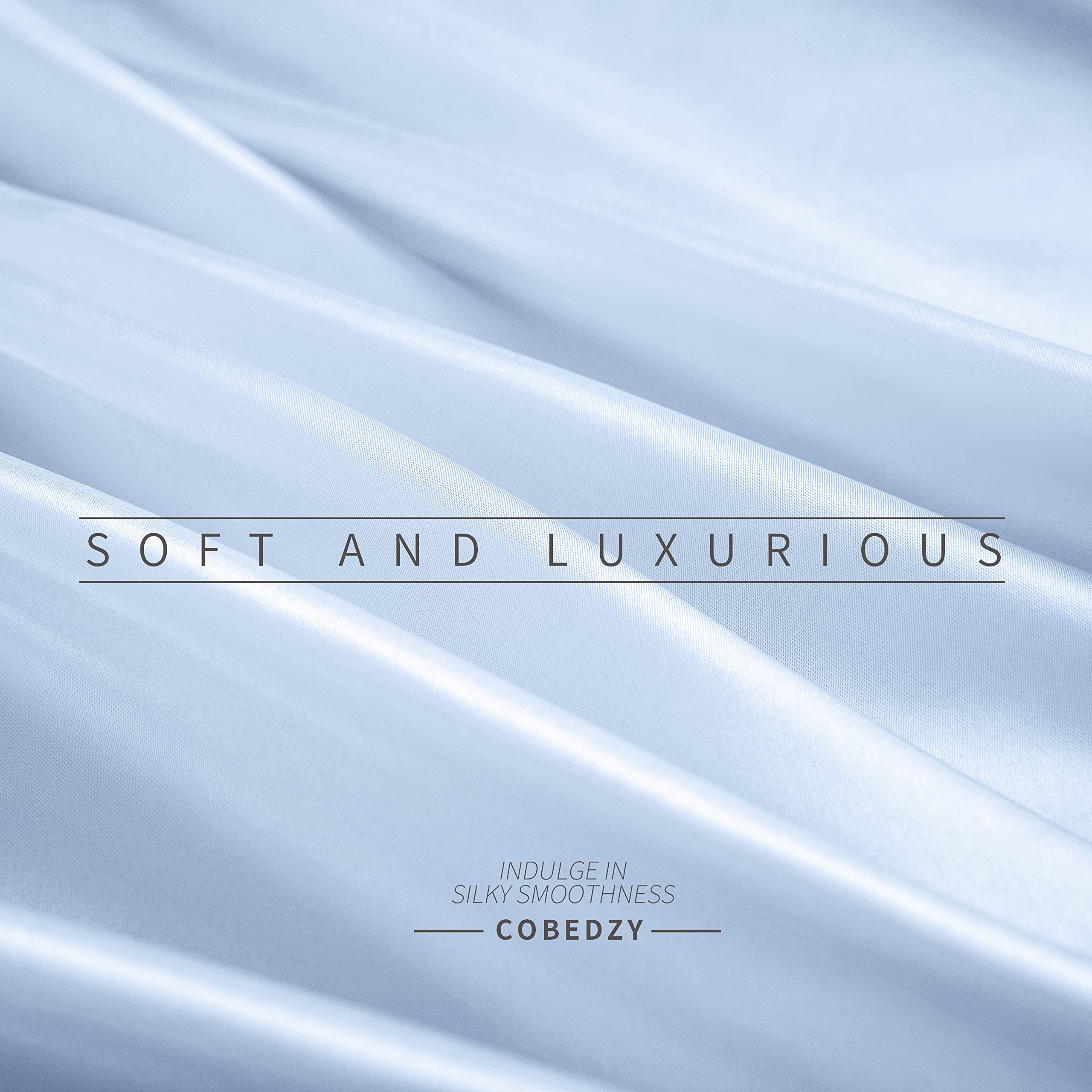 1 Pcs Satin Pillowcase, 20x54 Body Pillow Cover - Cooling & Breathable Light Blue Silky Pillow Case with Envelope Closure - Soft & Smooth for Side Sleepers, Travel, and Home Comfort