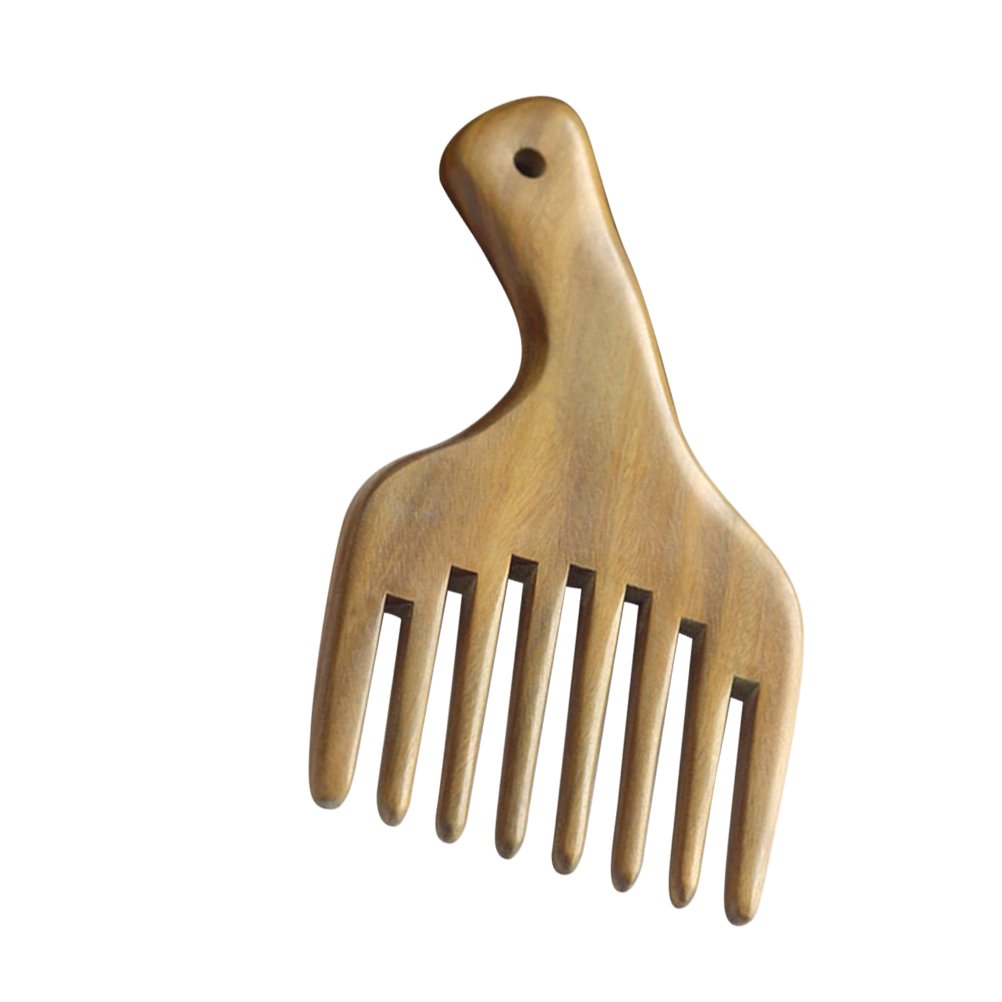 Premium Sandalwood Hair Comb - Wide Tooth Wooden Comb for Men & Women - Detangling Afro Pick for Natural Hair, Beard & Curly Hair - Perfect for Daily Styling & Travel Accessories