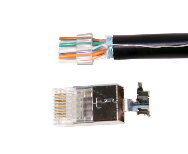 Premium CAT6A/CAT7 Shielded RJ45 Ethernet Connector - Under 8mm OD for High-Speed Networking, Gaming & Data Centers