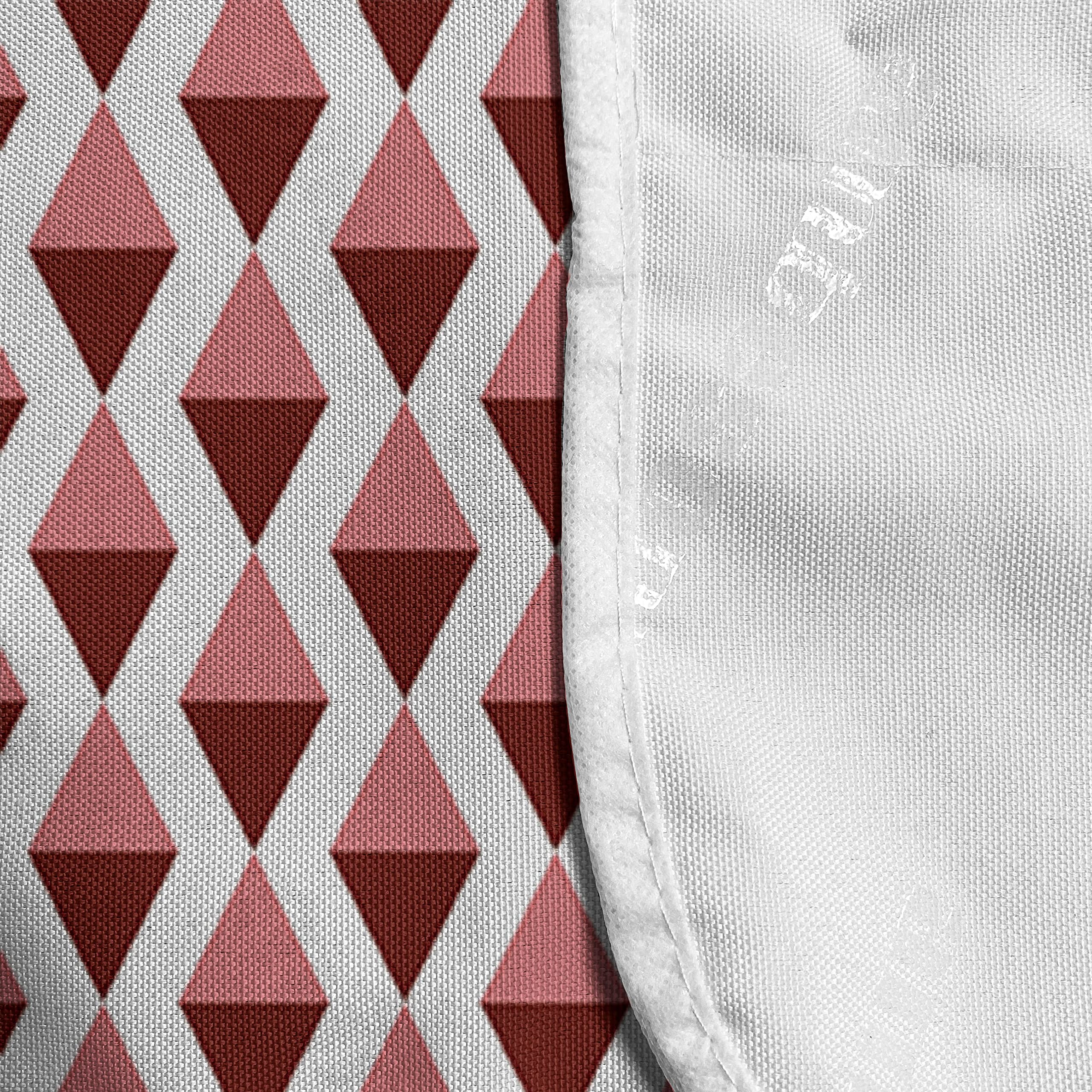 Ambesonne Geometric Microwave Cover - Pink Rhombus Abstract Design, Waterproof Kitchen Organizer with Pockets, 36