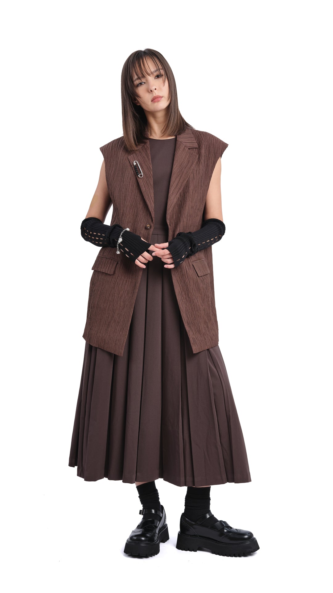 Elegant Oversized Jacquard Waistcoat Vest for Women - Stylish Plus Size Jacket with Floral Embroidery - Perfect for Office, Party & Special Occasions