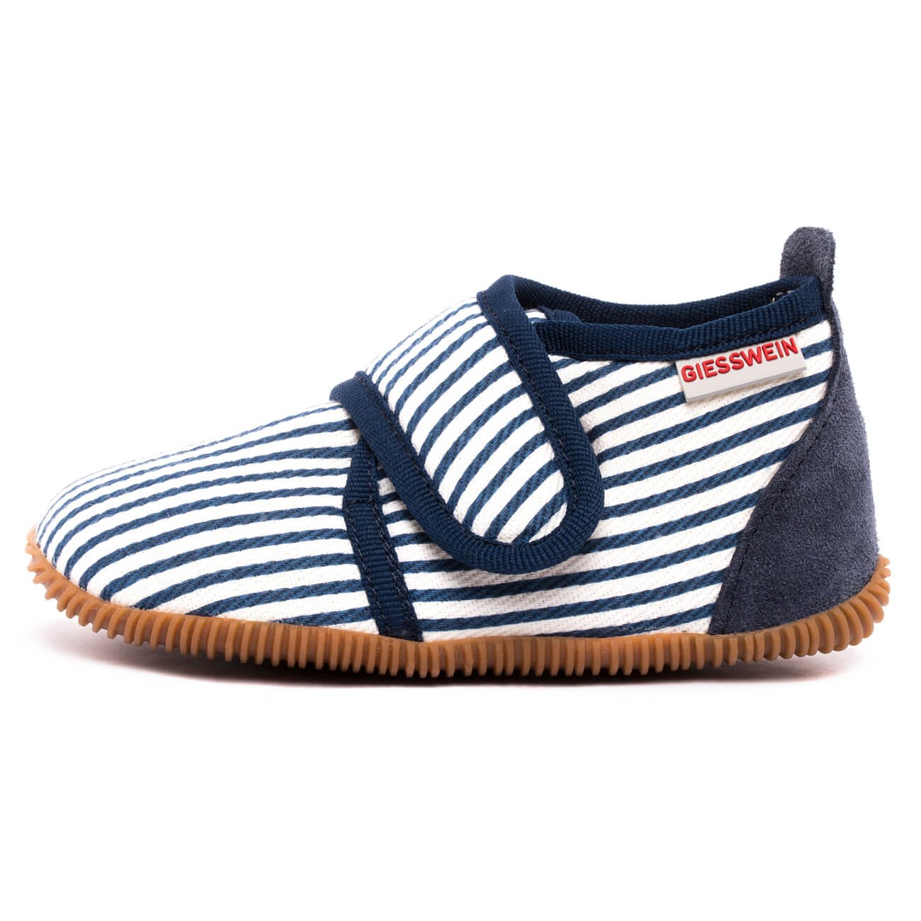 GIESSWEIN Kids Slippers for Boys & Girls - Soft Cotton House Shoes with Velcro Closure & Leather Insole | Comfortable Indoor & Outdoor Slippers for Playtime, School, and Home
