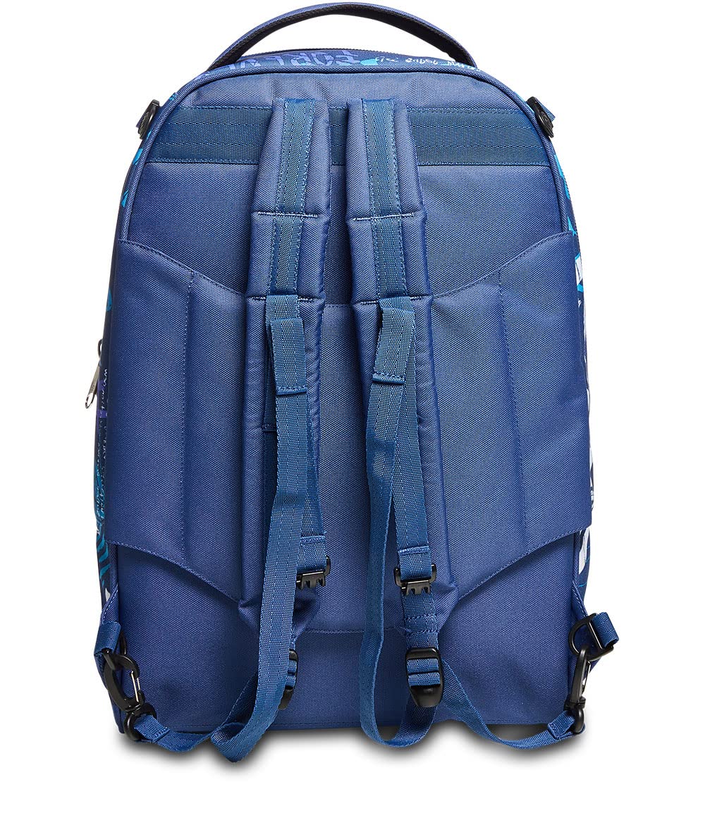 3-Wheel LED School Trolley Backpack - Detachable & Stylish for Girls - Twilight Blue
