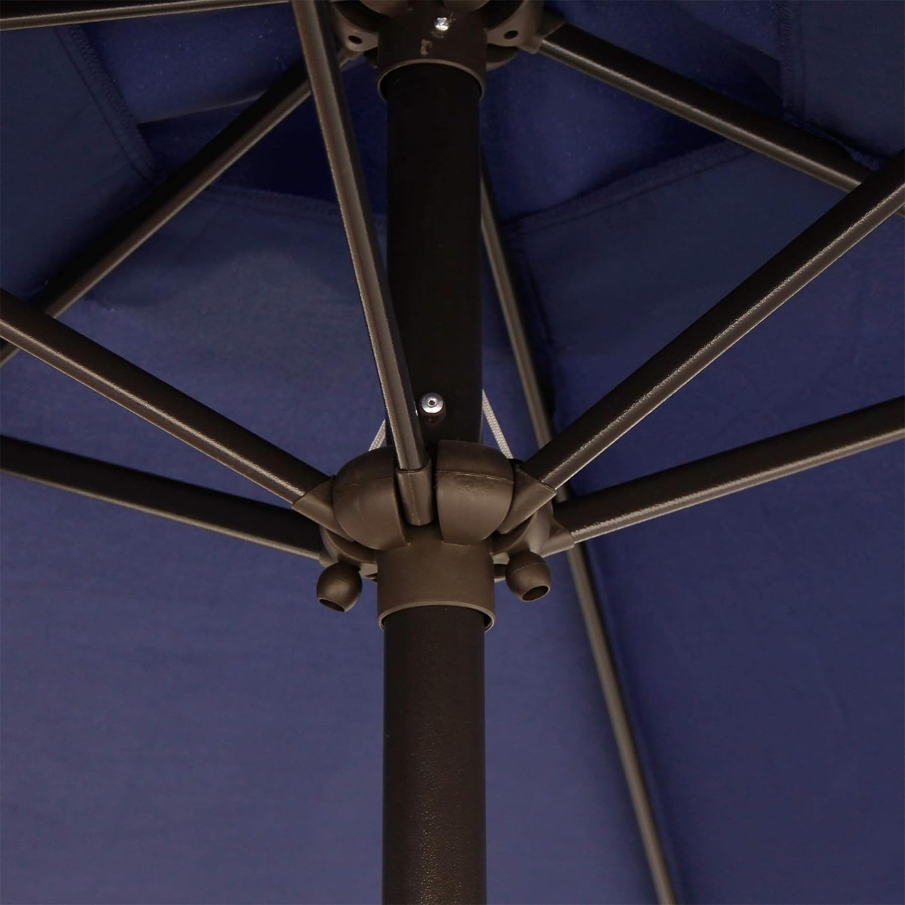 Blissun 7.5 ft Outdoor Patio Umbrella with Push Button Tilt & Easy Crank Mechanism - Navy Blue - Perfect for Backyard, Poolside, and Garden Shade