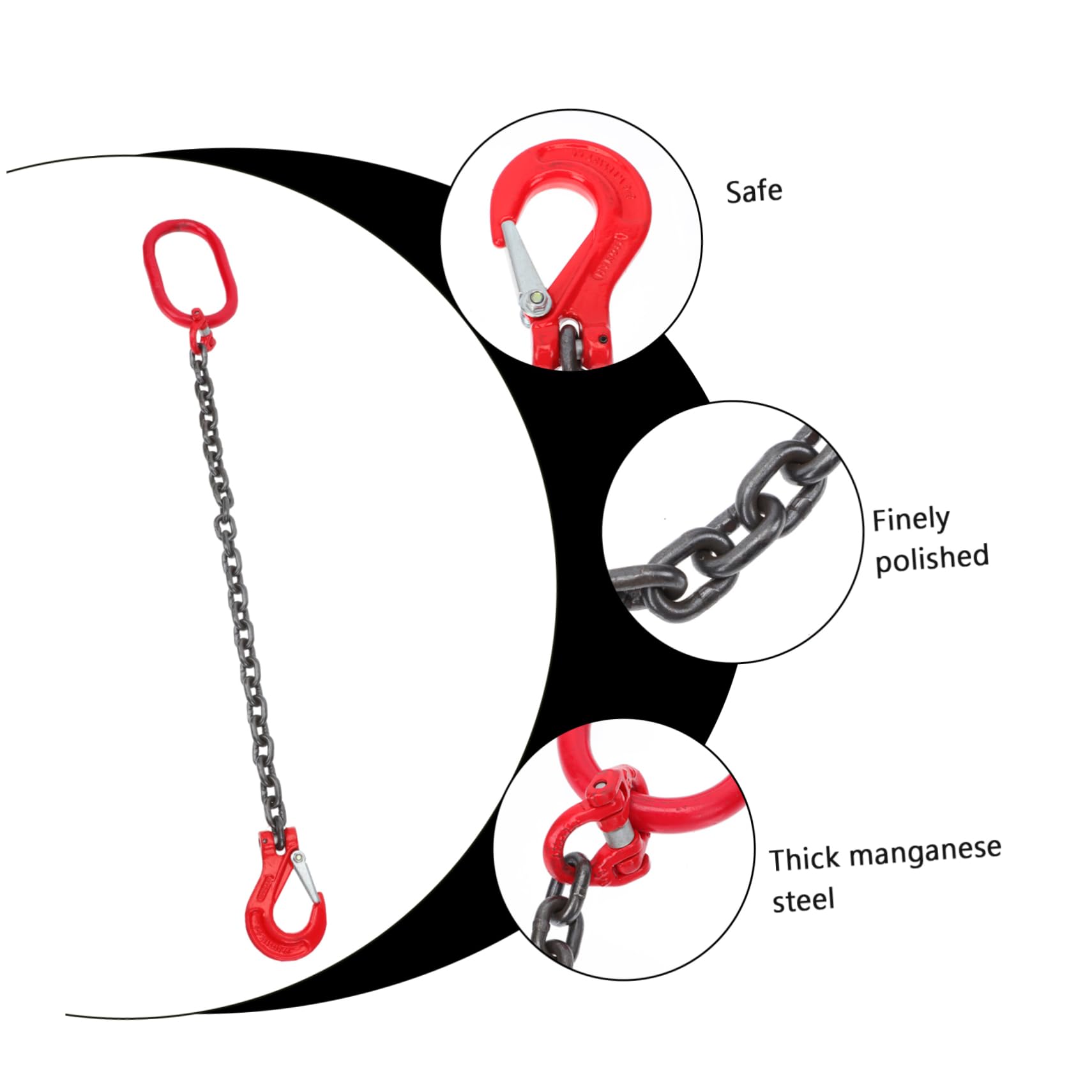 GANAZONO Heavy Duty Lifting Chain Sling - 1/4