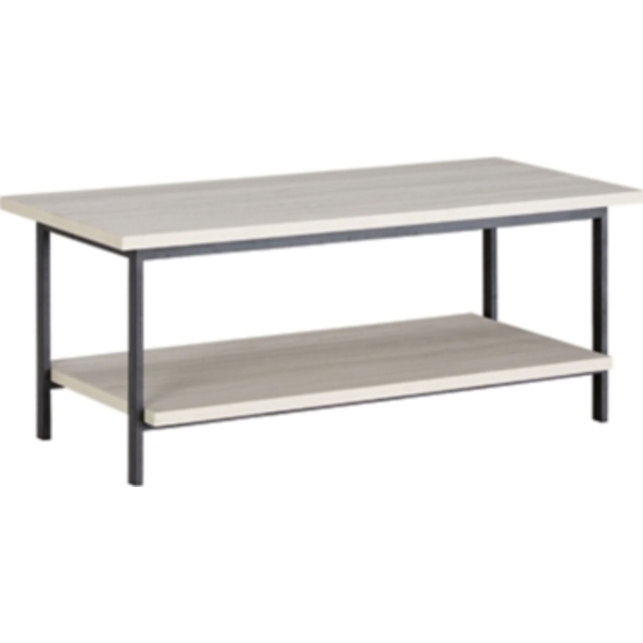 Bayflynn Whitewashed Coffee Table - Modern Farmhouse Style Living Room Centerpiece for Home Decor