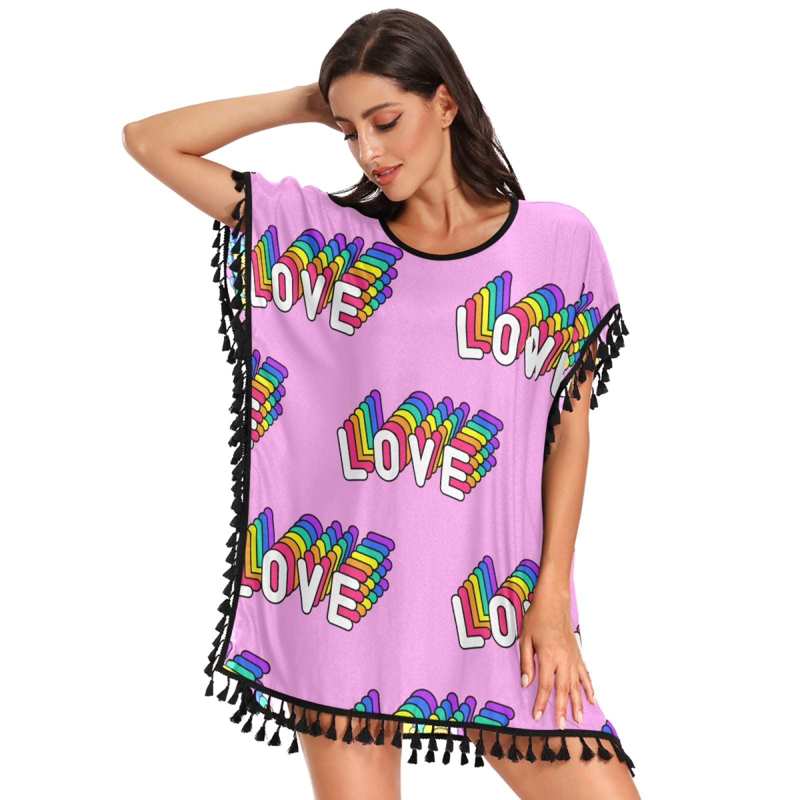 KEIGE LGBT Pride Month Women's Bikini Cover Up - Rainbow Beach Swimwear Wrap for Pool, Summer Vacation & Pride Celebrations