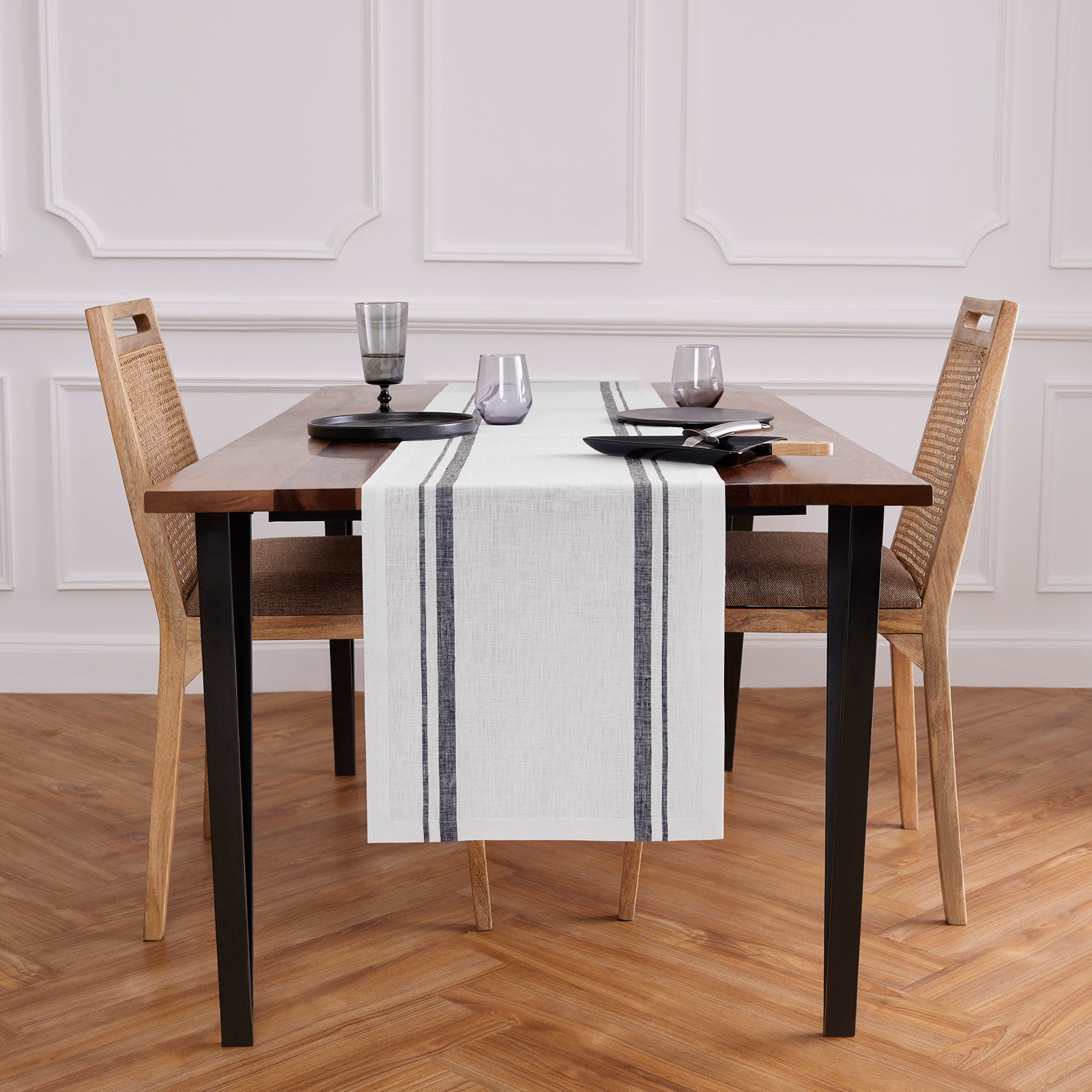 Black and Natural French Stripe