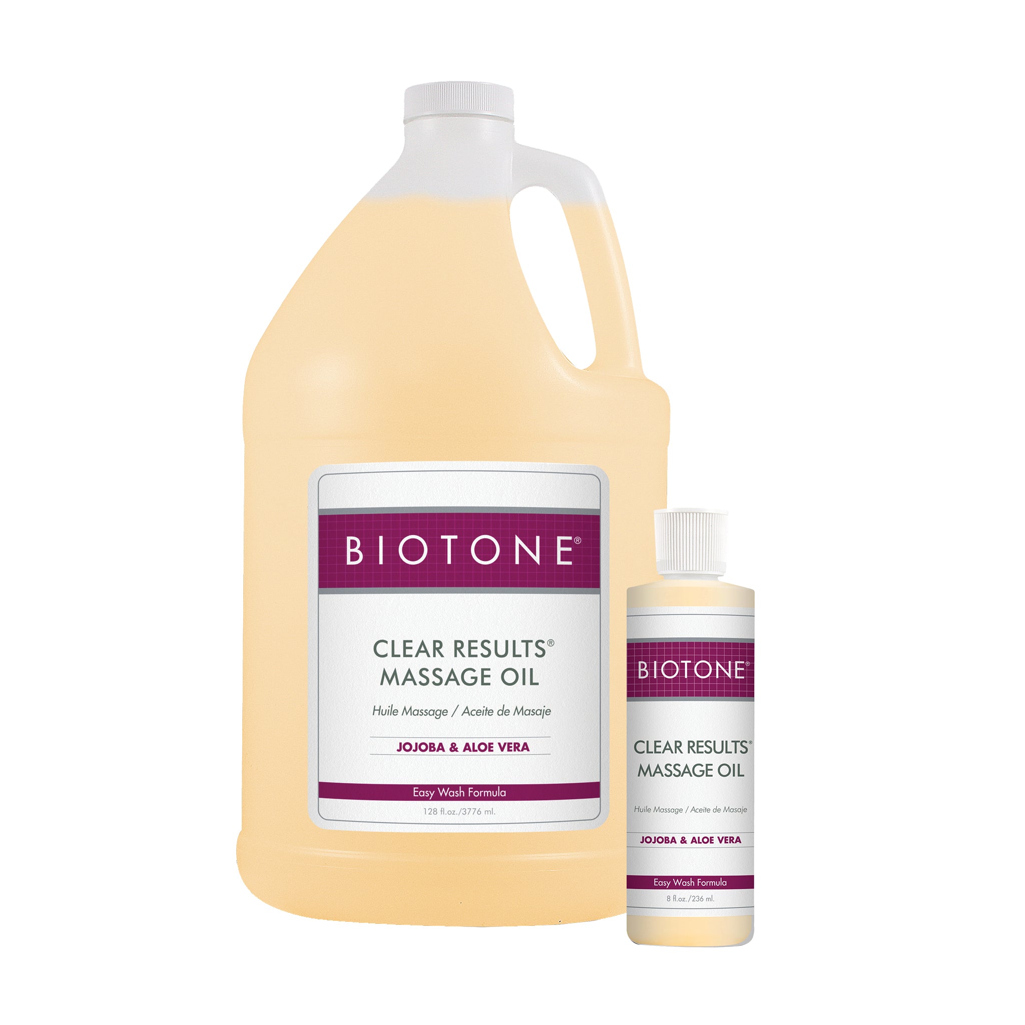 BIOTONE® Clear Results Massage Oil - Professional Grade, Unscented, Non-Greasy for Deep Tissue & Relaxation - Perfect for Spa, Home Massage & Aromatherapy Sessions