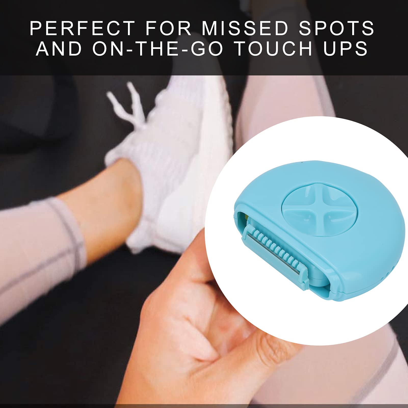 3-in-1 Mini Hair Remover Tool for Women - Portable Manual Body Hair Trimmer & Facial Hair Remover (Blue) | Perfect for Travel, Home Use & Quick Touch-ups