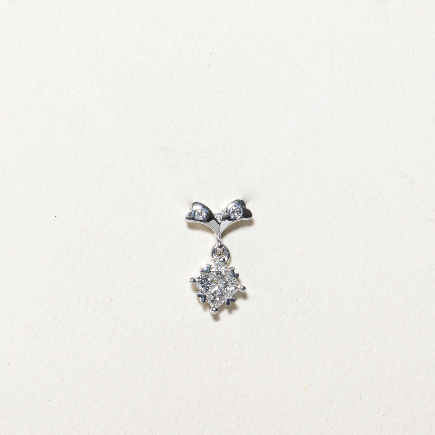 Princess Cut Diamond Cluster Pendant Necklace - 0.14 Carat Total Weight (0.14ctw) | Elegant Jewelry Gift for Women, Perfect for Weddings, Anniversaries & Special Occasions