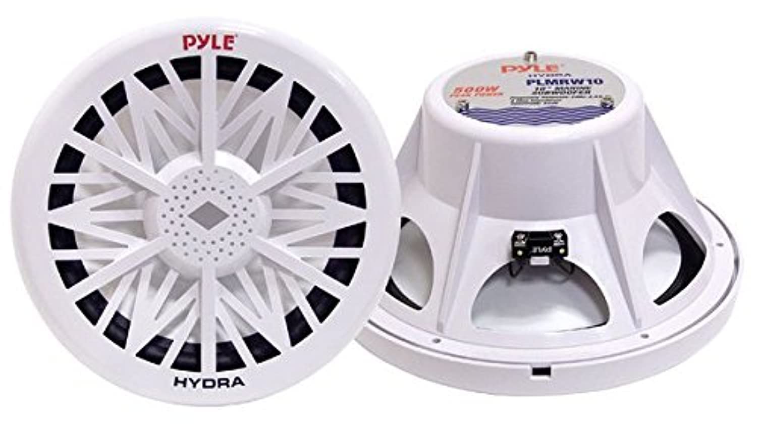 Pyle Hydra Marine Amplifier and Subwoofer Bundle - Waterproof Boat Audio System for Bass Boost & Clear Sound | Perfect for Pontoon Boats, Yachts & Marine Entertainment