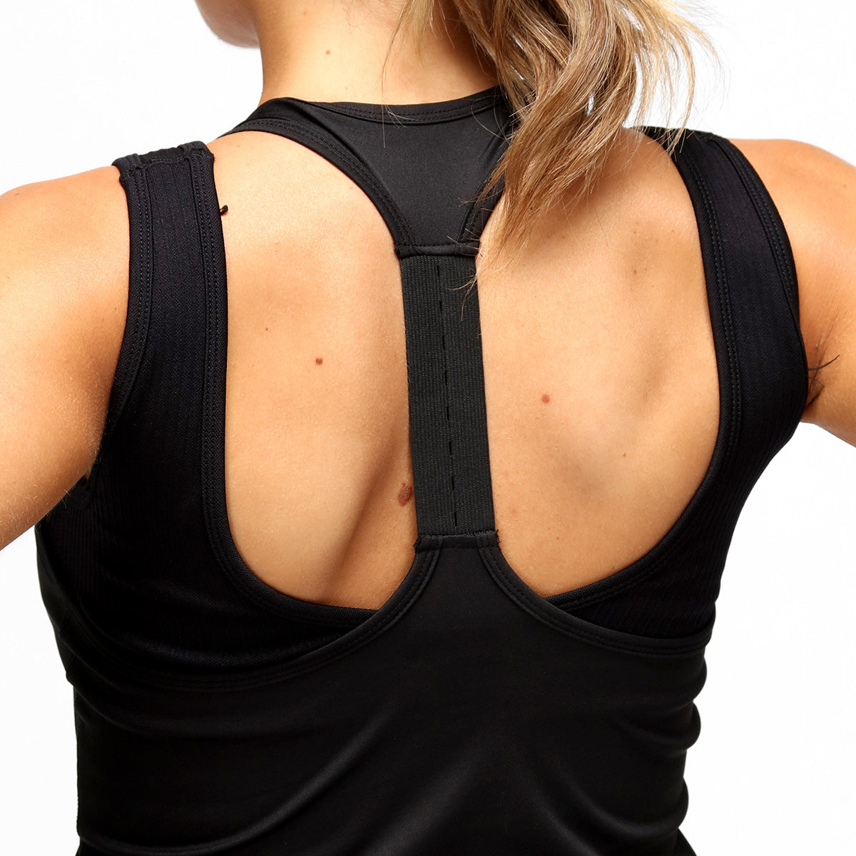 Black Performance Strap Back Vest for Men & Women - Breathable Workout Tank Top for Gym, Running, Yoga & Outdoor Activities