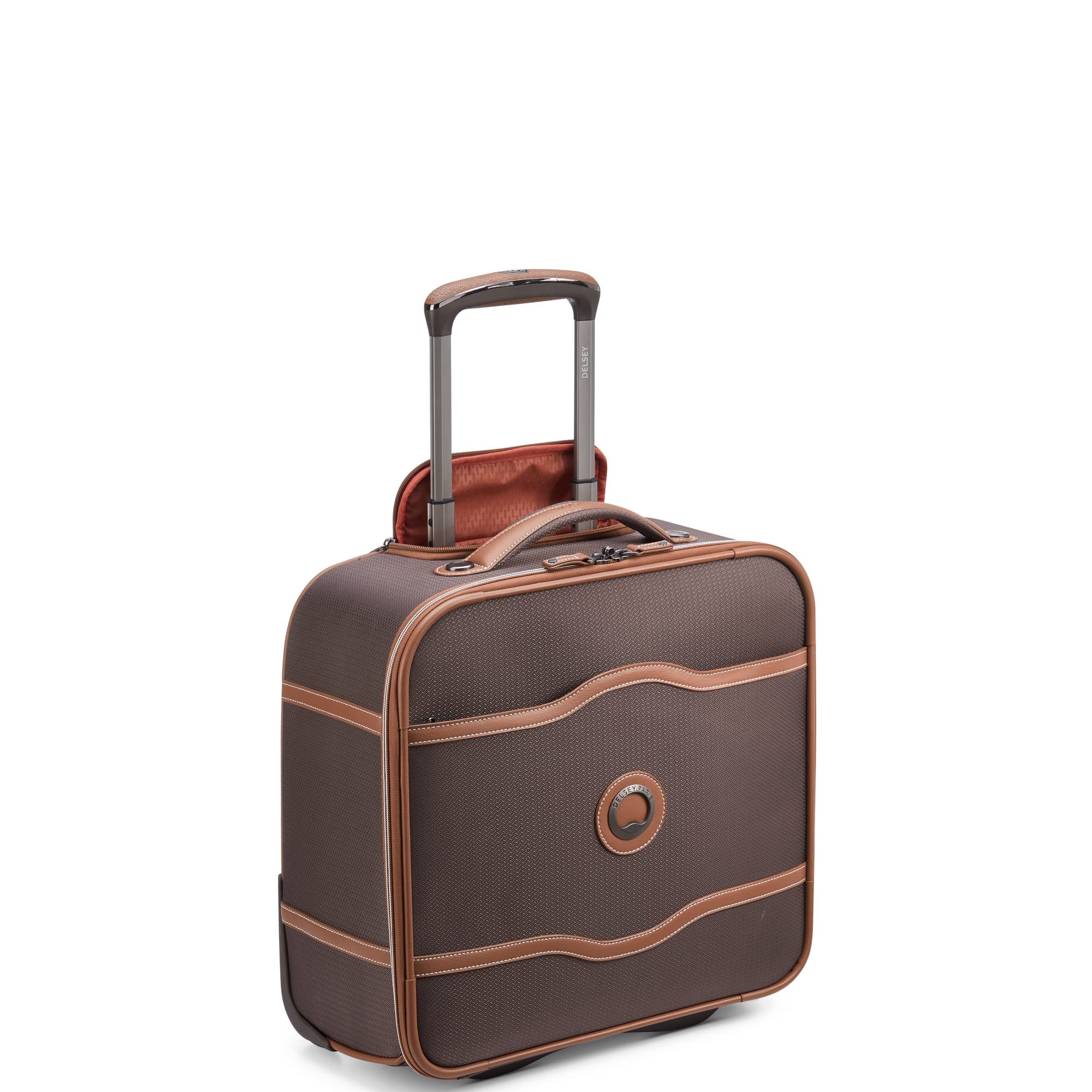 Delsey Paris Chatelet 2.0 16 Inch Softside Carry-On Luggage with 2 Wheels - Chocolate Brown Under-Seater Travel Bag for Airplane, Business Trips & Weekend Getaways
