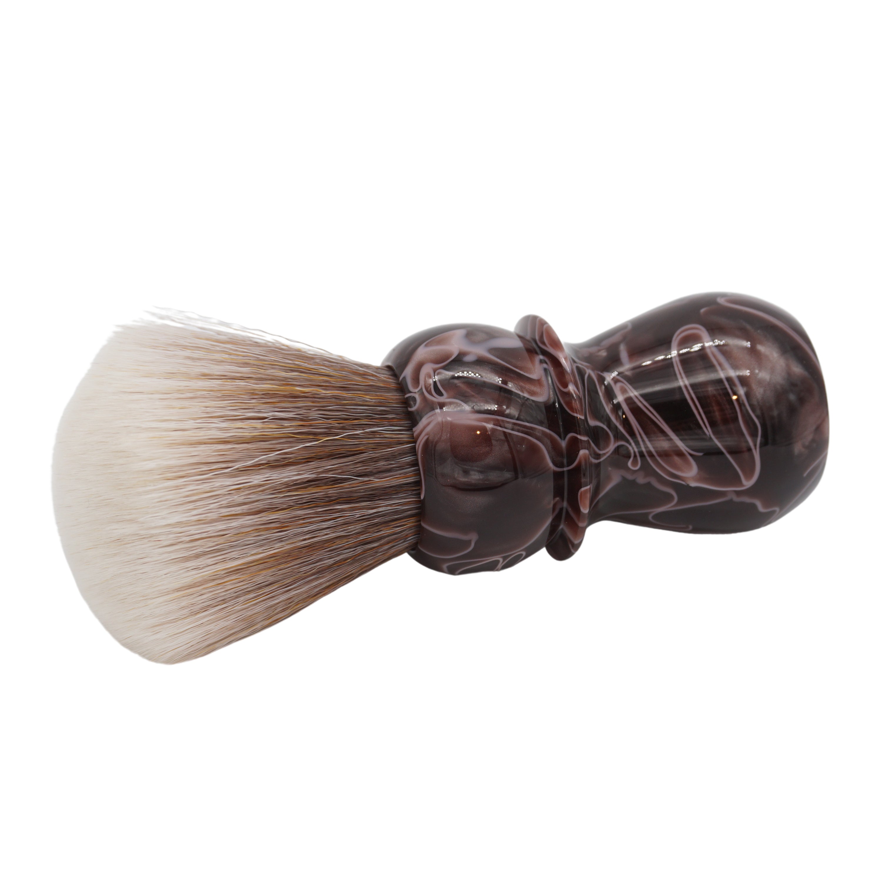 AP Shave Co. 28mm Synbad Fan Synthetic Shaving Brush - Premium Brown Synthetic Bristles for Men's Wet Shaving | Perfect for Lathering Creams & Soaps