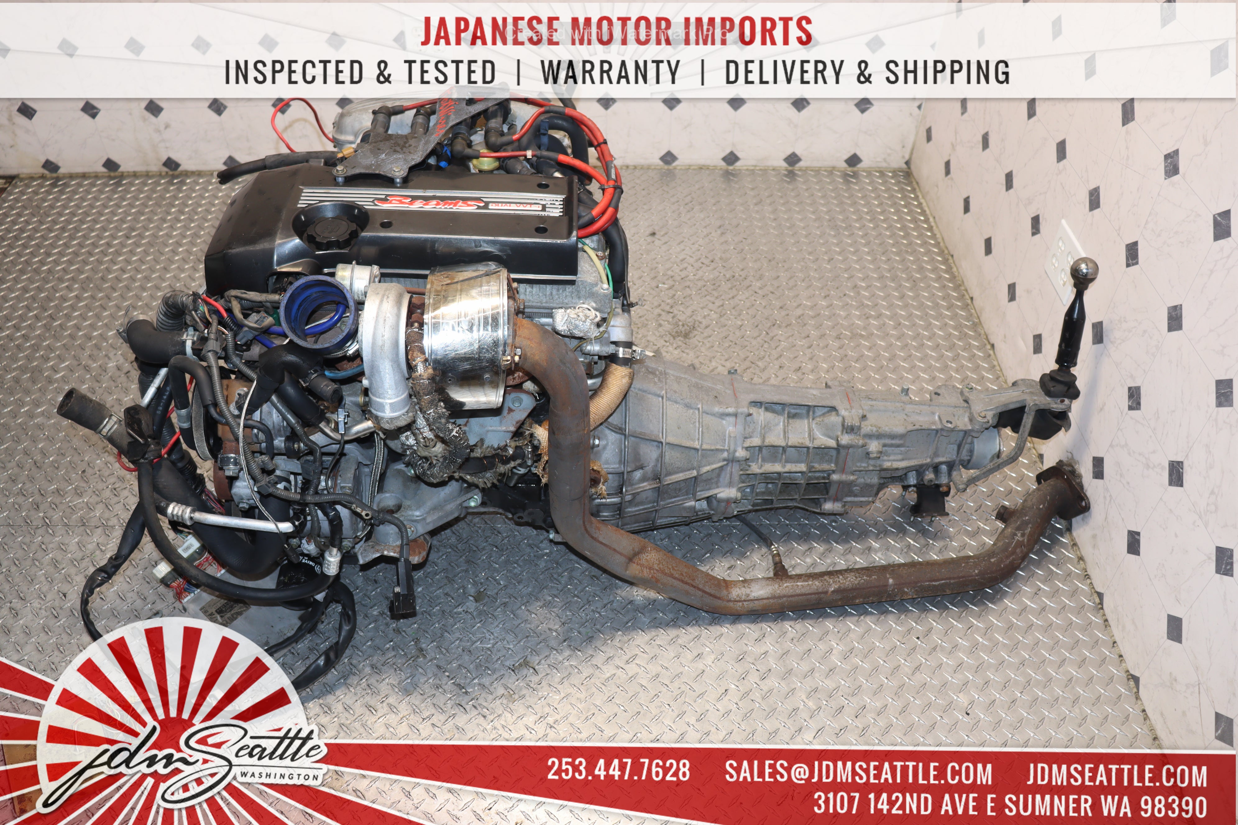 TOYOTA 3SGE BEAMS DUAL VVTI Turbo Engine with 6-Speed Manual Transmission for JDM Altezza SXE10 & IS300 - High Performance Upgrade for Racing & Street Tuning