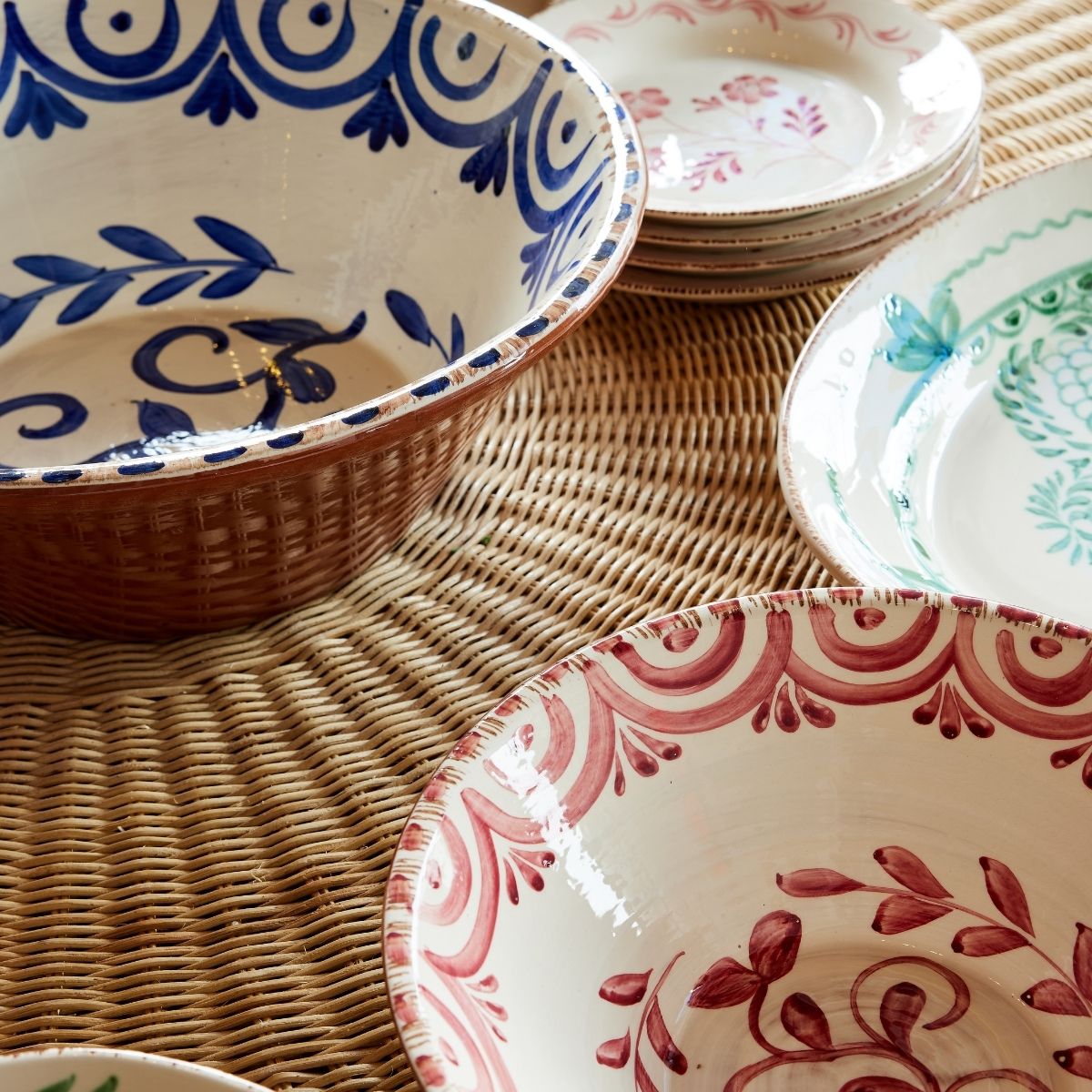 Blue Casa Nuno Hand-Painted Talavera Terracotta Bowl - Authentic Mexican Pottery for Home Decor, Kitchen Serving & Gift Giving