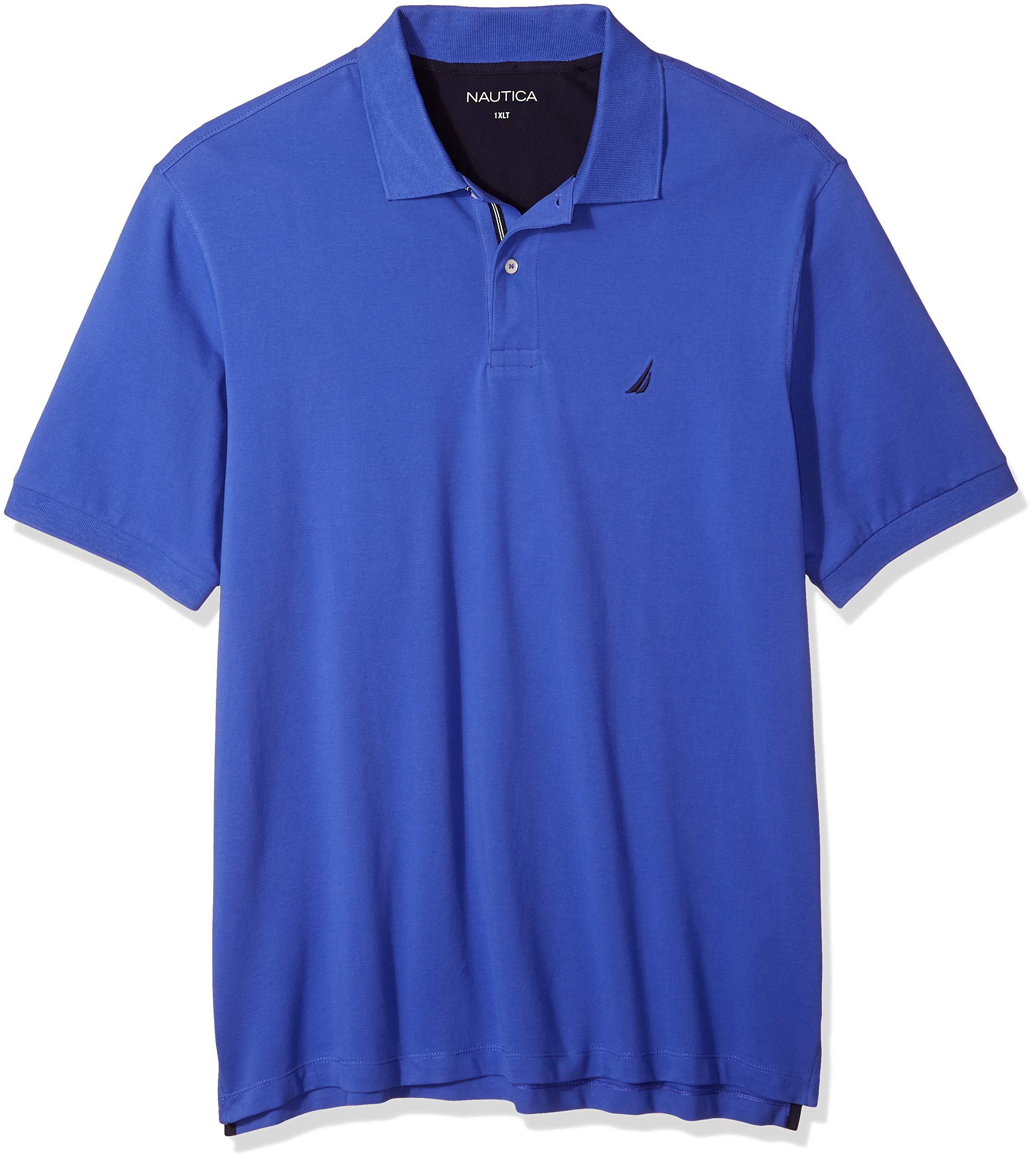 Nautica Men's Big & Tall Short Sleeve Stretch Solid Deck Polo Shirt - Comfortable Casual Wear for Summer & Outdoor Activities