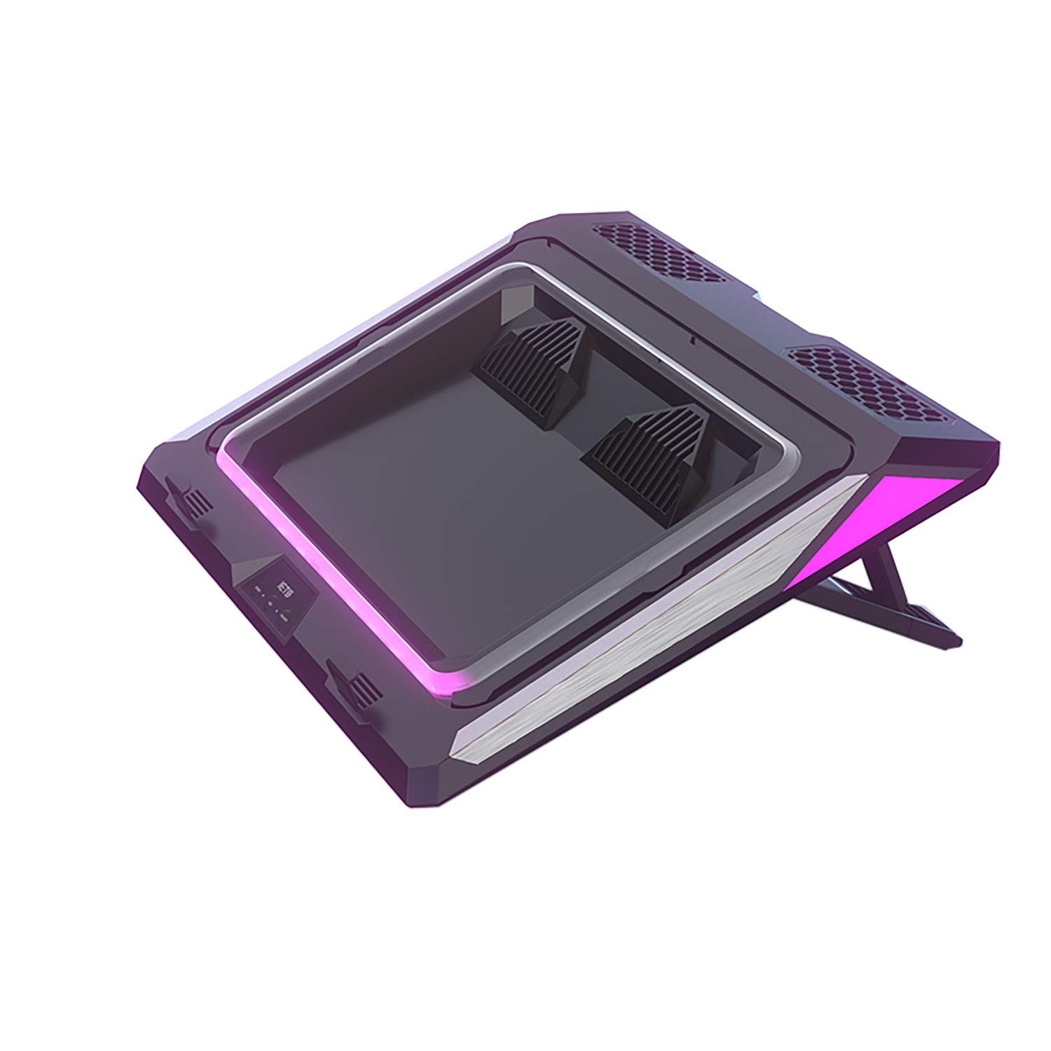IETS GT300 Dual Blower Laptop Cooling Pad for 14-17 Inch Gaming Laptops - Dust Filter, Adjustable Stand, RGB Lighting & 3-Speed Settings - Perfect for Gaming, Streaming & Heavy Workloads