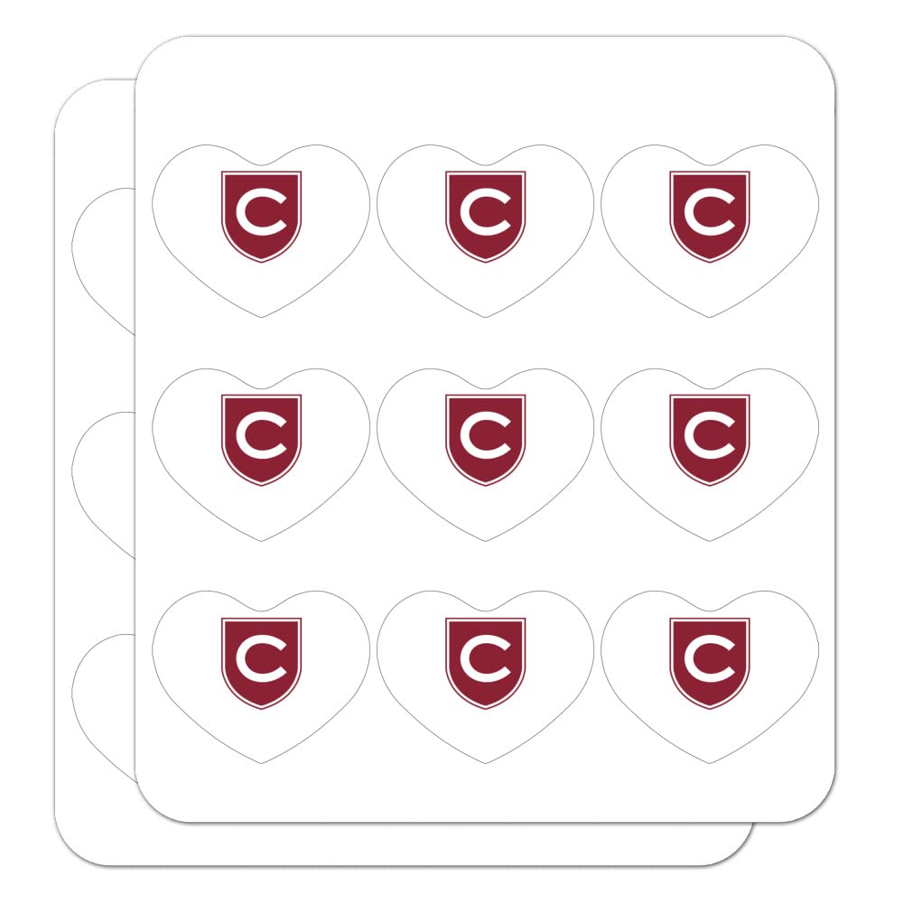 Colgate University Heart Shaped Planner Stickers - Decorative Scrapbook Supplies for Bullet Journals, DIY Crafts, and School Projects (50-Piece Set)