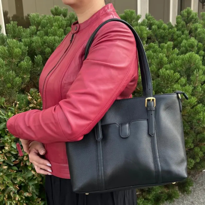 BOL Women's Genuine Leather Tote Bag - Stylish & Spacious Handbag for Work, Travel & Everyday Use