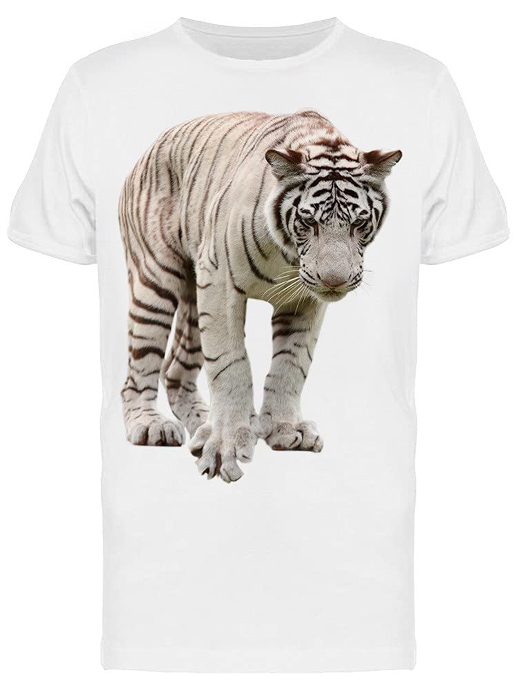 White Bengal Tiger Full Body Graphic T-Shirt for Men - Stylish & Comfortable Cotton Tee for Casual Wear, Street Fashion & Outdoors
