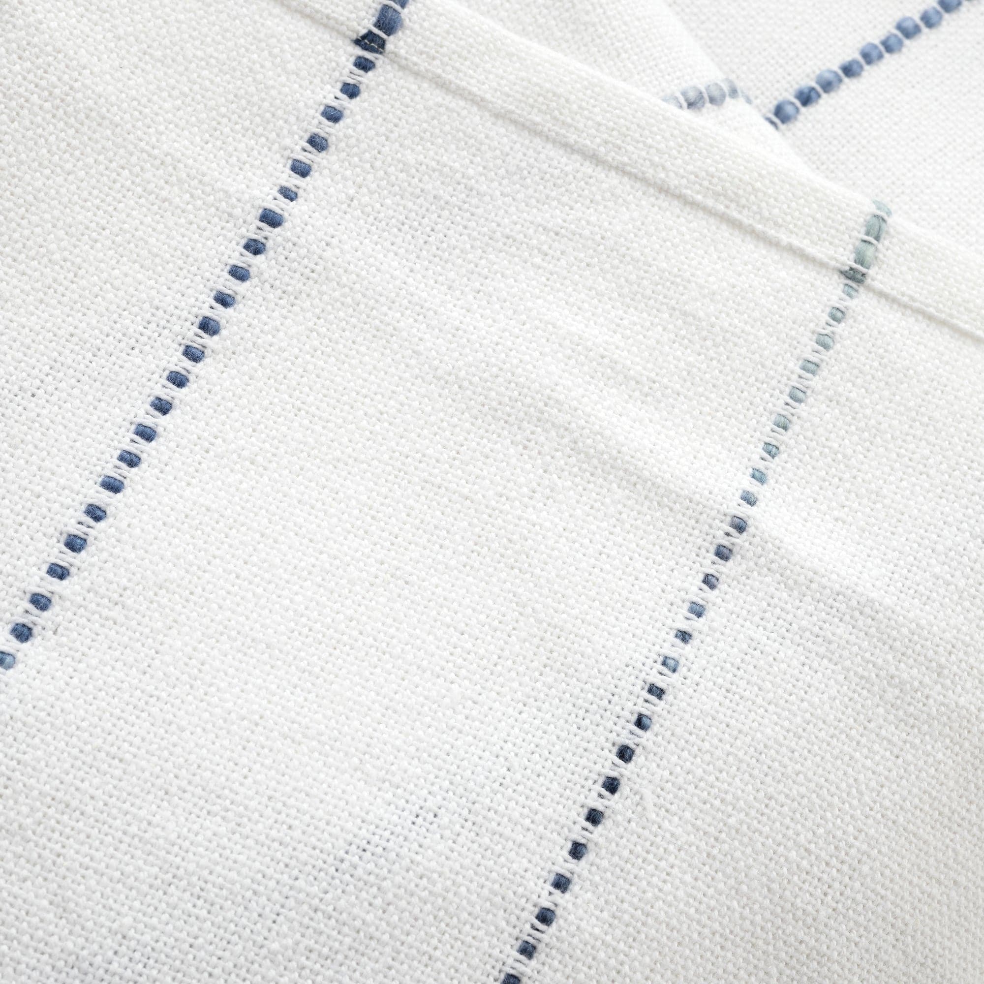 Ombre Stripe Yarn Dyed Recycled Cotton Blend Throw Blanket - Soft Eco-Friendly Couch Throw for Living Room, Bed & Home Decor