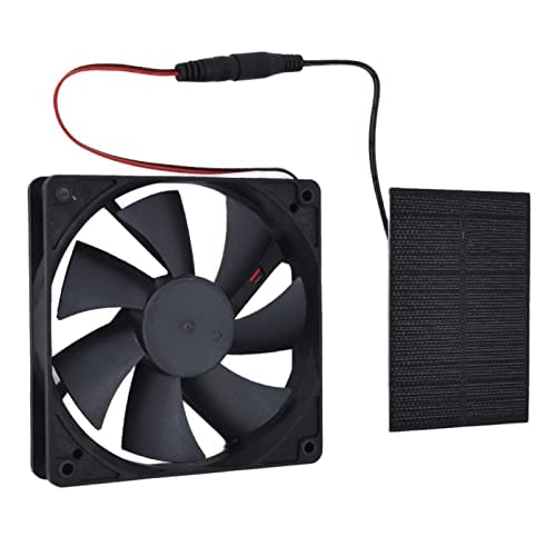 Omabeta 3W Solar Powered Exhaust Fan Kit - Professional Ventilation System for Chicken Coops, Greenhouses, Sheds & Pet Houses | Energy Efficient Solar Panel Fan for Home, Farm & Outdoor Use