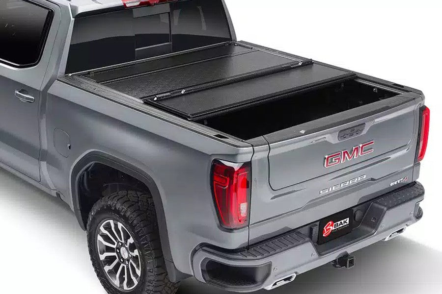 2019-2023 Chevrolet Silverado & Sierra 5.10 Ft Bed BAK Industries G2 Tonneau Cover | Hard Folding Truck Bed Cover | Weatherproof & Secure Cargo Protection for New Body Style Pickup Trucks | Perfect for Camping, Hauling & Outdoor Adventures