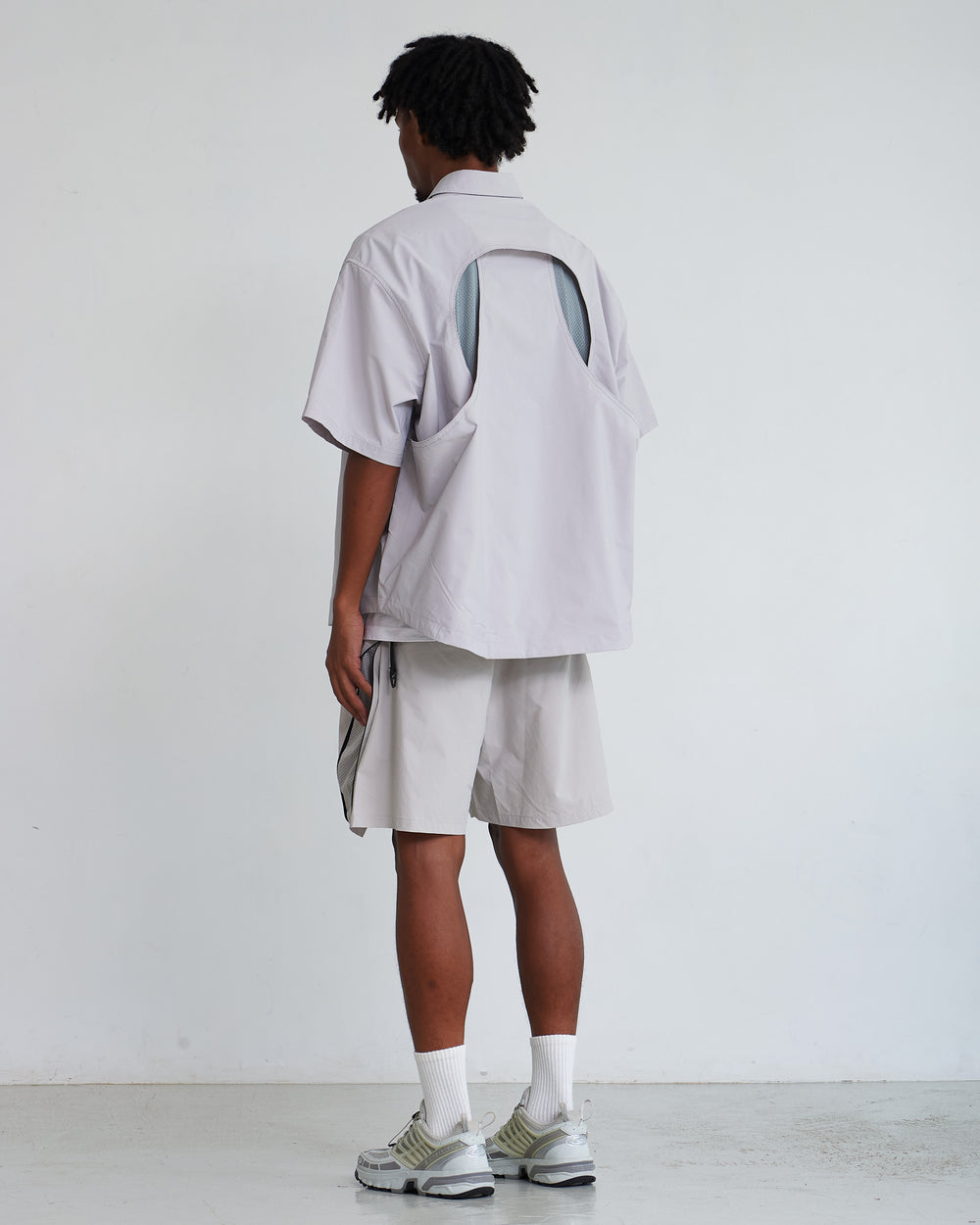 Nine Point Nine Shoreline Layer Short Sleeve Shirt in Ivory - Perfect for Casual Outings and Beach Vacations