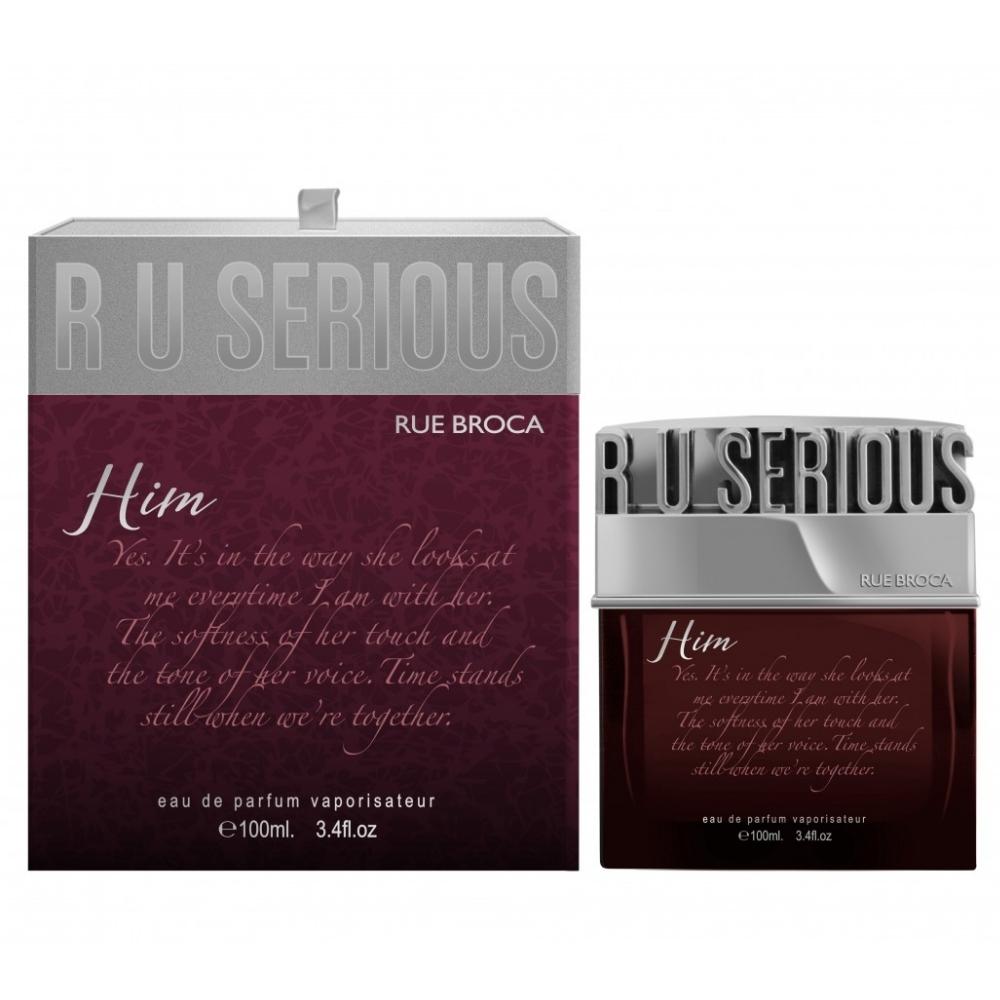 Afnan Rue Broca R U Serious Him 100ML EDP Spray for Men - Long Lasting Fragrance for Date Night & Special Occasions