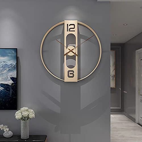 Nordic Minimalist Wrought Iron Wall Clock - Modern Creative Design for Living Room, Bedroom, Office Decor | Silent Non-Ticking Battery Operated Wall Watch