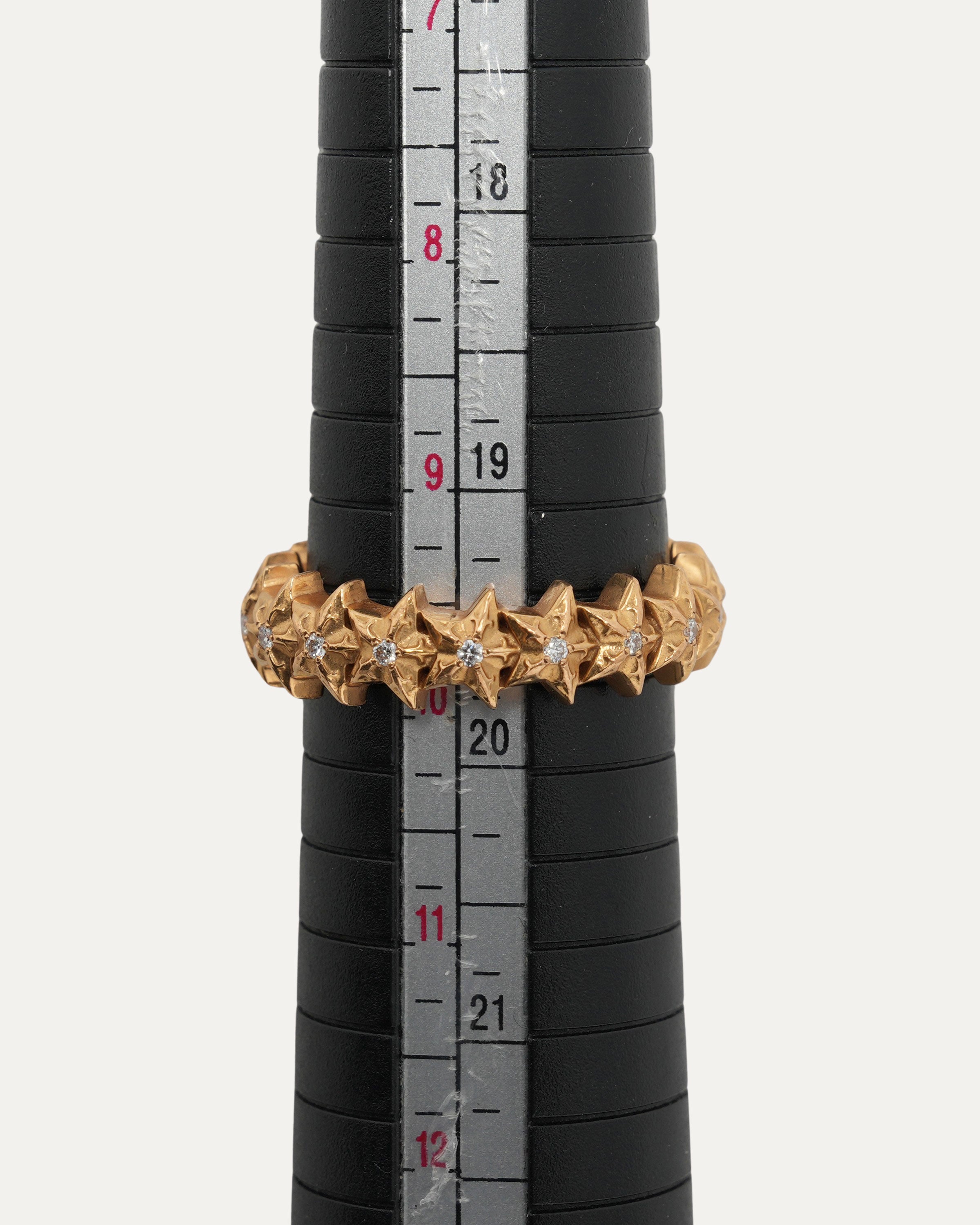 22K Gold Diamond Star Band Ring for Women - Elegant Stackable Jewelry for Everyday Wear, Gifts & Special Occasions
