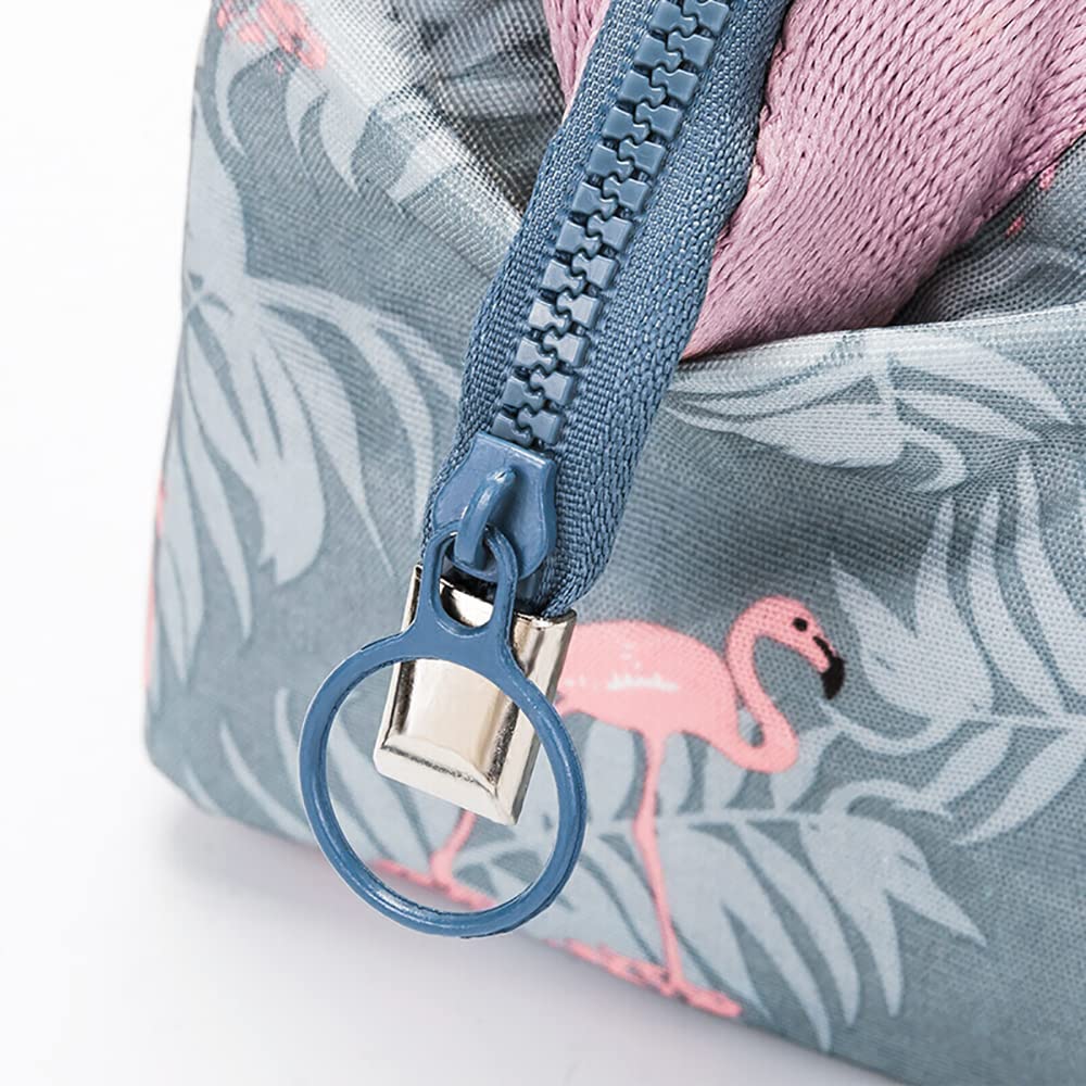 Waterproof Flamingo Cosmetic Bag for Women & Girls - Travel Makeup Organizer, Portable Toiletry Wash Bag - Perfect for Gym, Vacation & Daily Use