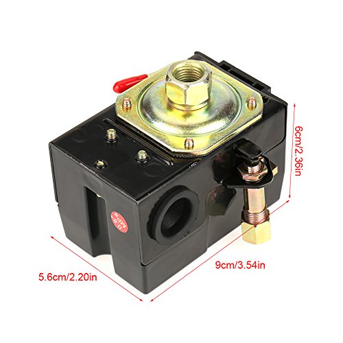95-125 PSI Air Compressor Pressure Switch & Regulator - Heavy Duty Pump Control Valve for Pneumatic Systems - Perfect for Workshop Tools, HVAC, and Industrial Applications