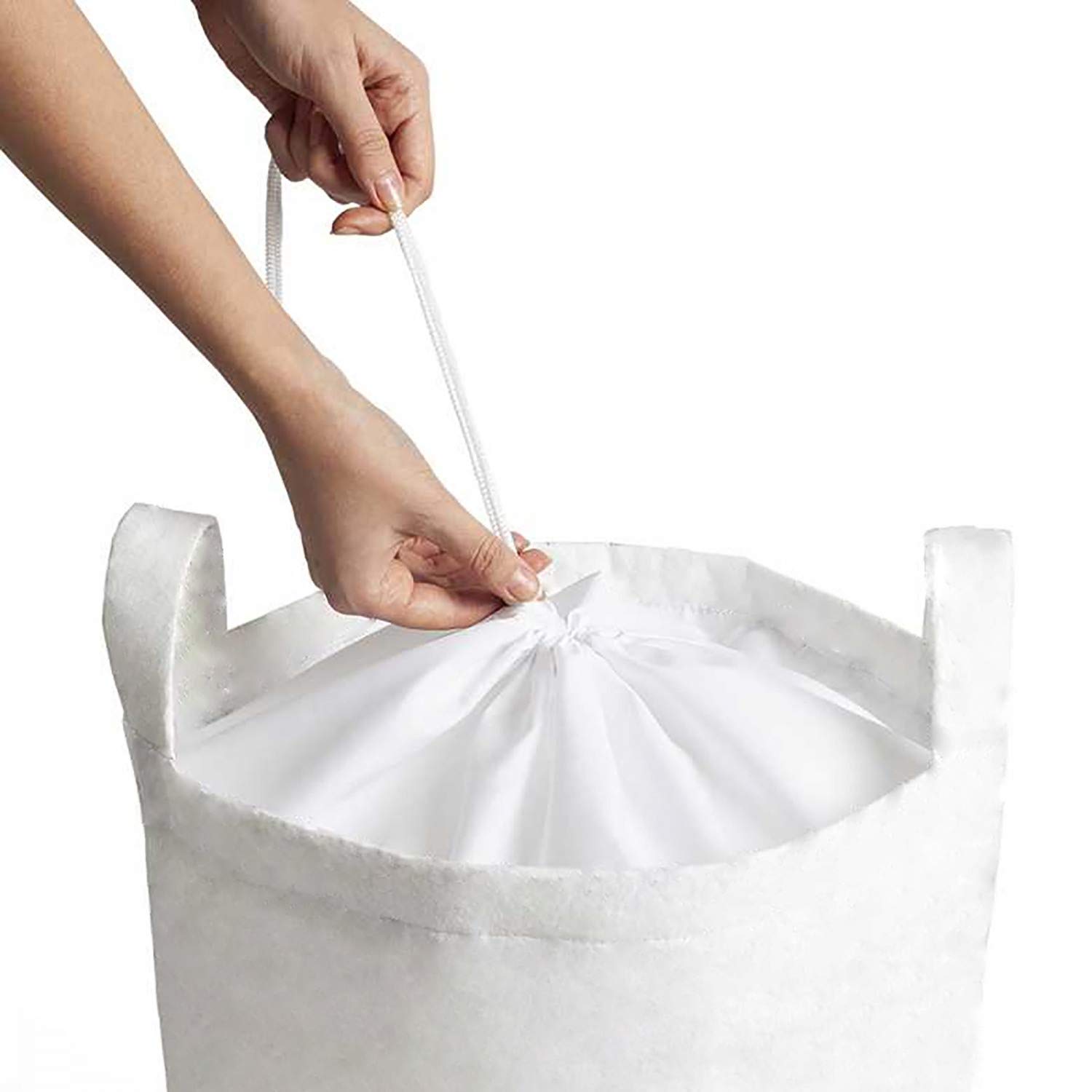 Ambesonne Ice Cream Print Laundry Bag - Reusable Hamper with Handles & Drawstring Closure for Laundromats, Dorms, Travel (13