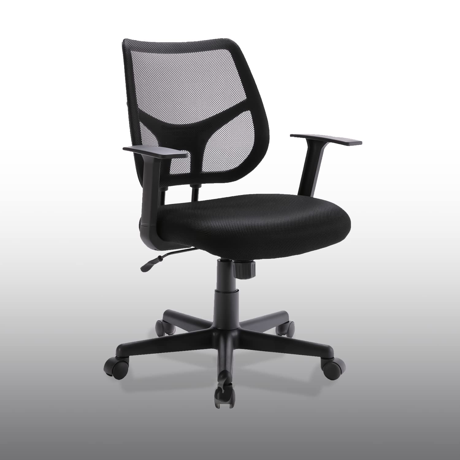 Ergonomic Mesh Office Chair with Adjustable Height & Lumbar Support - Comfortable Computer Desk Chair with Tilt Function & Smooth Rolling Wheels - Perfect for Home Office, Study Room, Conference Meetings & Workspaces