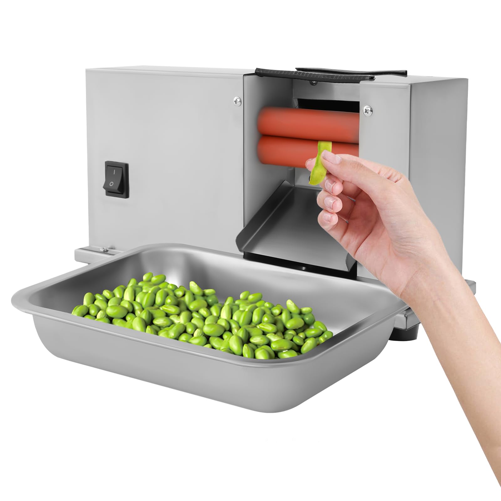 Electric Pea Bean Sheller Machine 110V 20W - Semi-Automatic Commercial Bean Peeler for Peas, Soybeans, Edamame & Legumes - Perfect for Farmers Markets, Home Kitchen & Food Processing Businesses