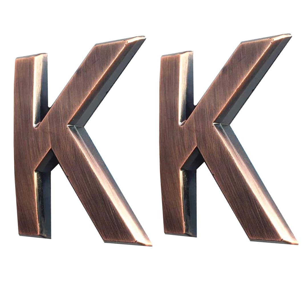 Self Adhesive Bronze Letter K - 2.75